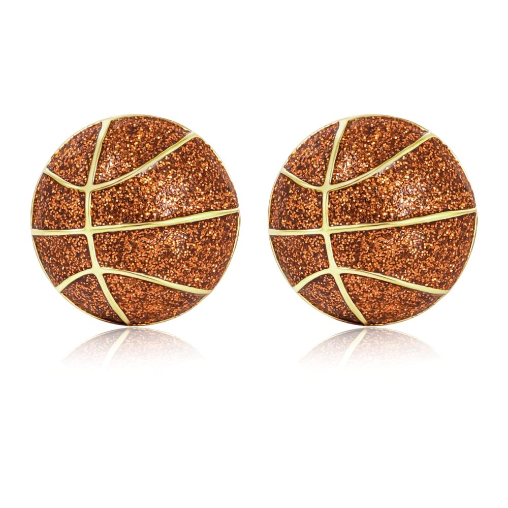 YUJIE Basketball Clip-On Earrings, color