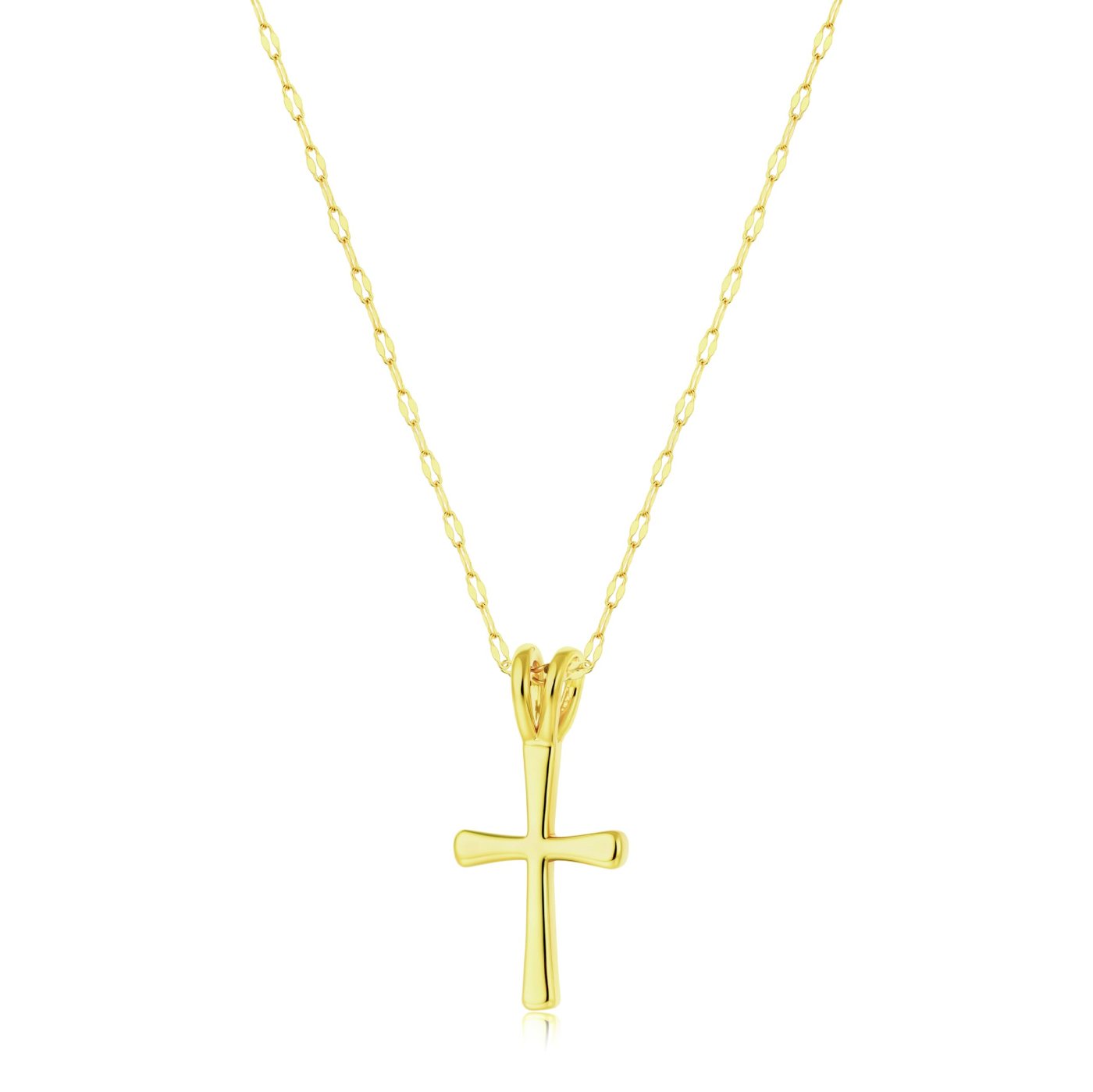 YUJIE Cross Necklace, gold tone