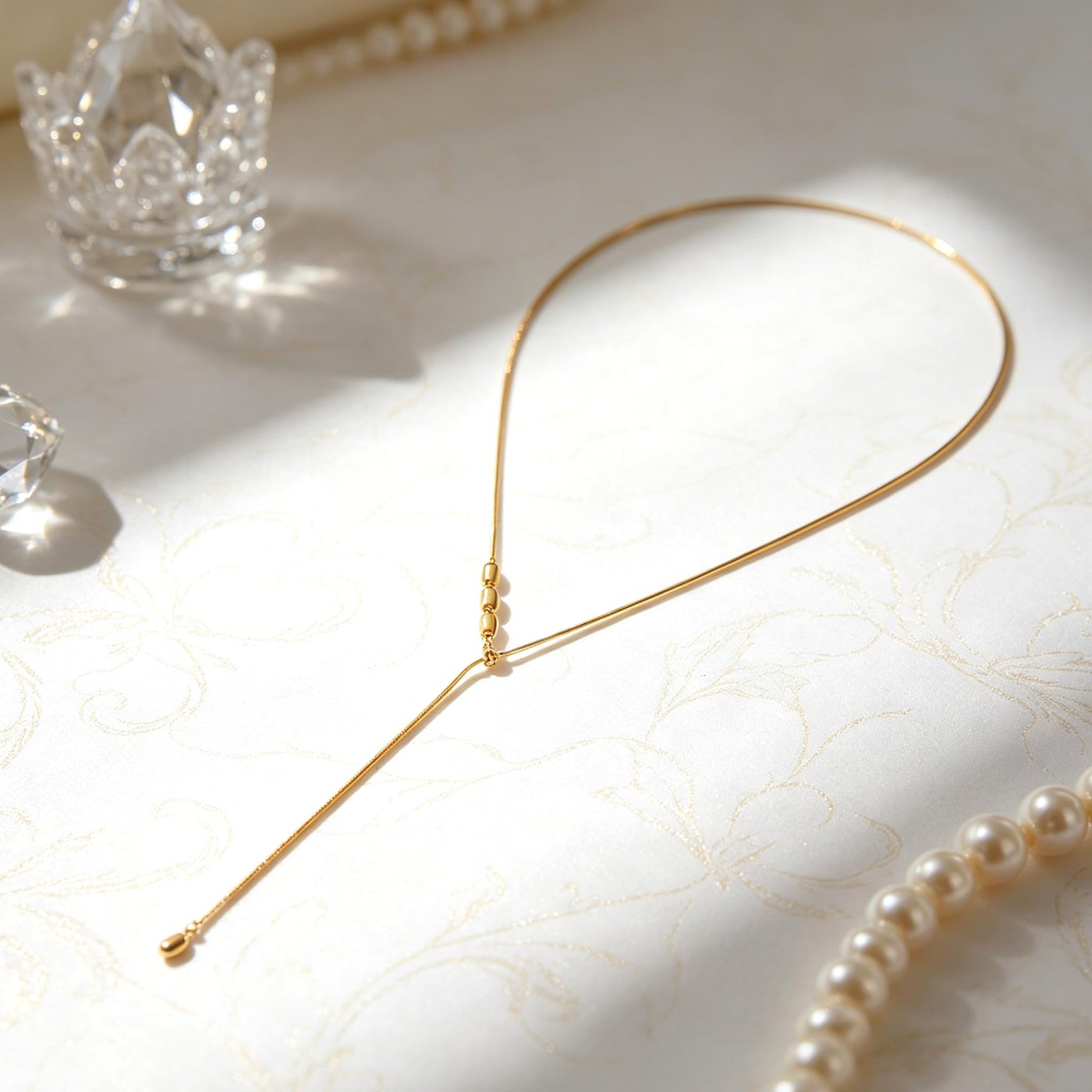 YUJIE Bar Lariat, Bean Motif, view 5