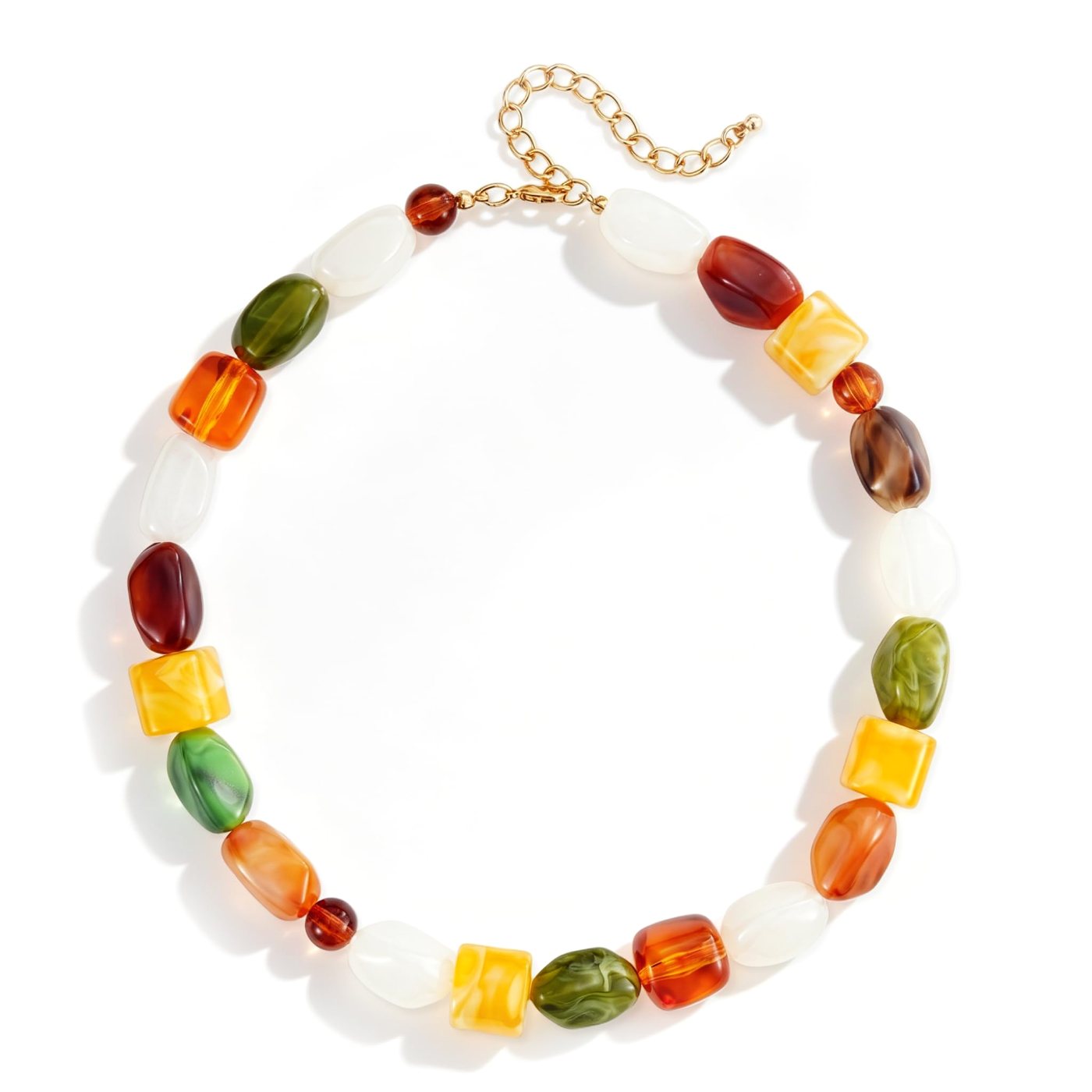 YUJIE Beaded Choker, Earthy Beads, color
