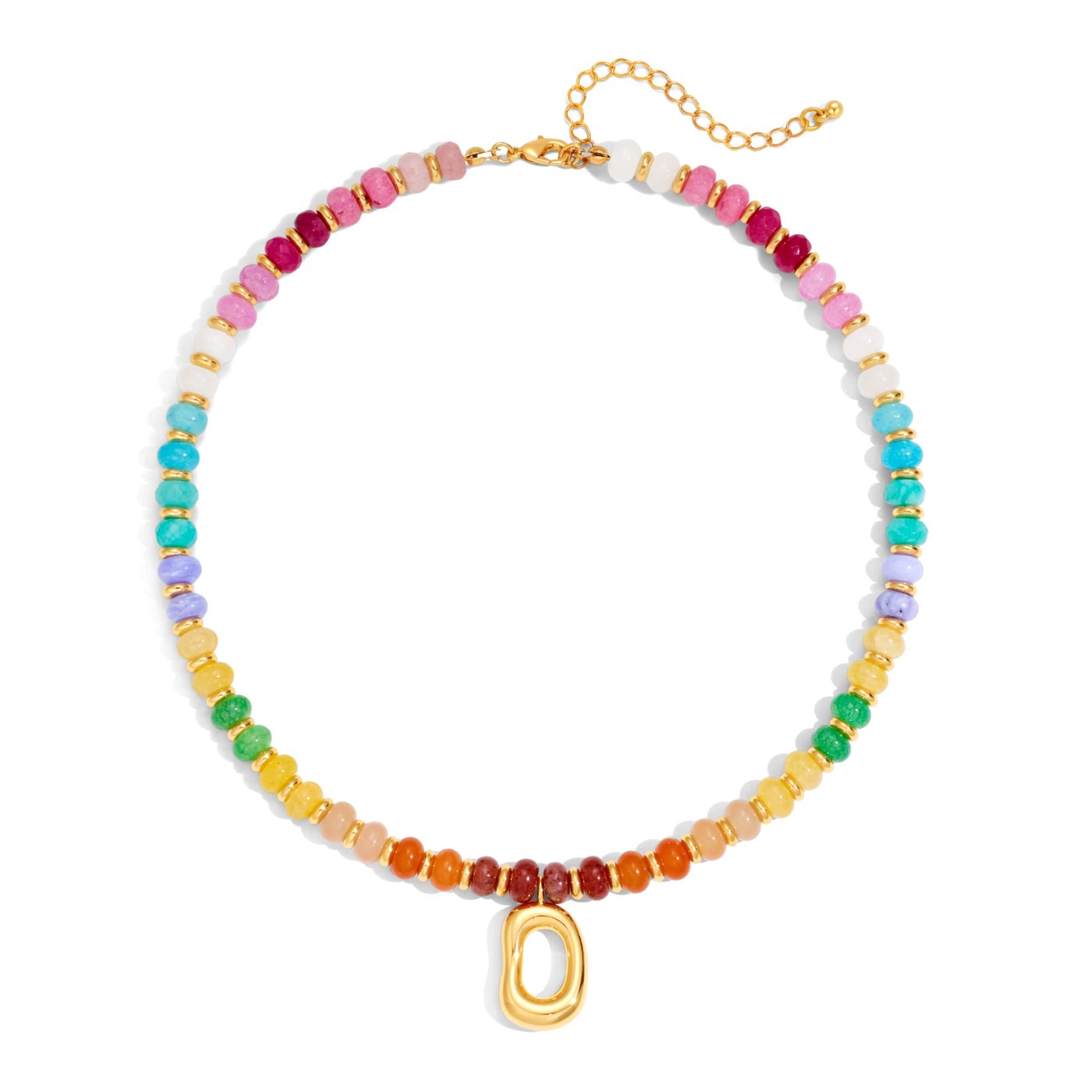 YUJIE Beaded Choker, Oval Pendant, color
