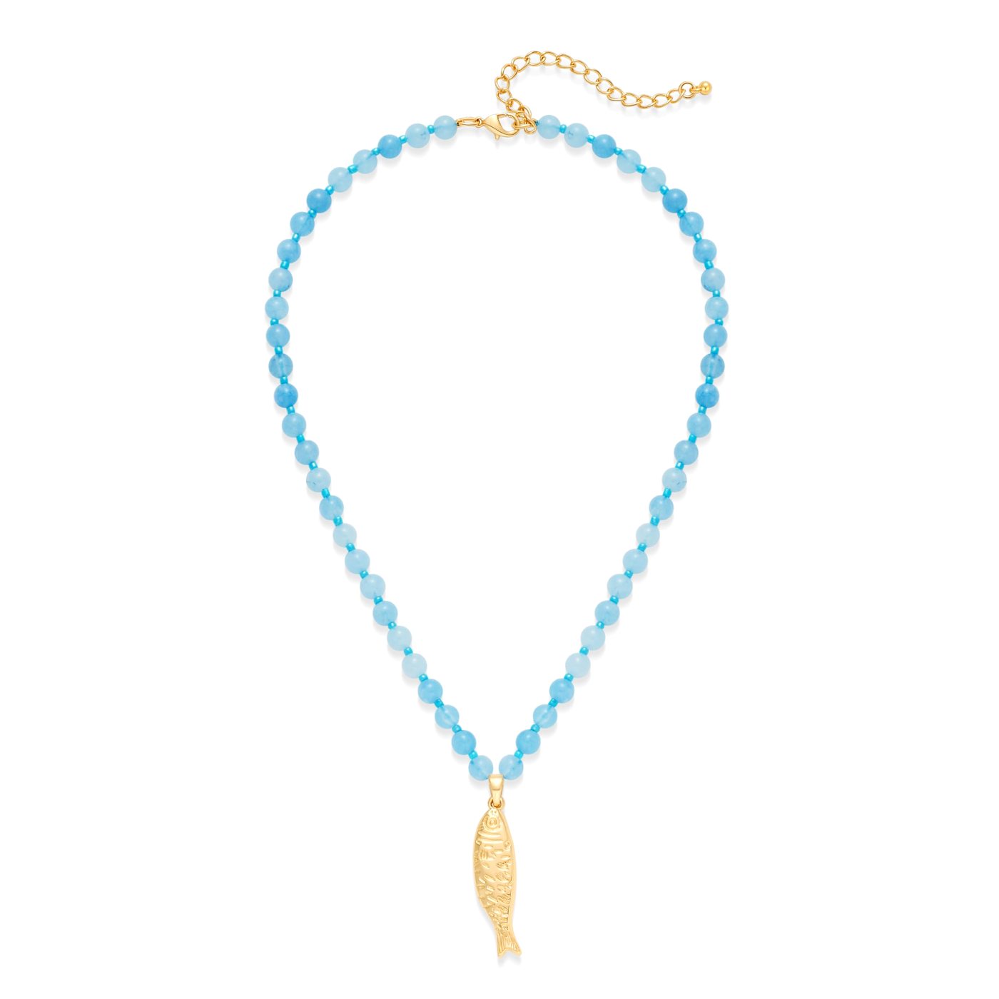 YUJIE Beaded Choker, Sardine Pendant, color