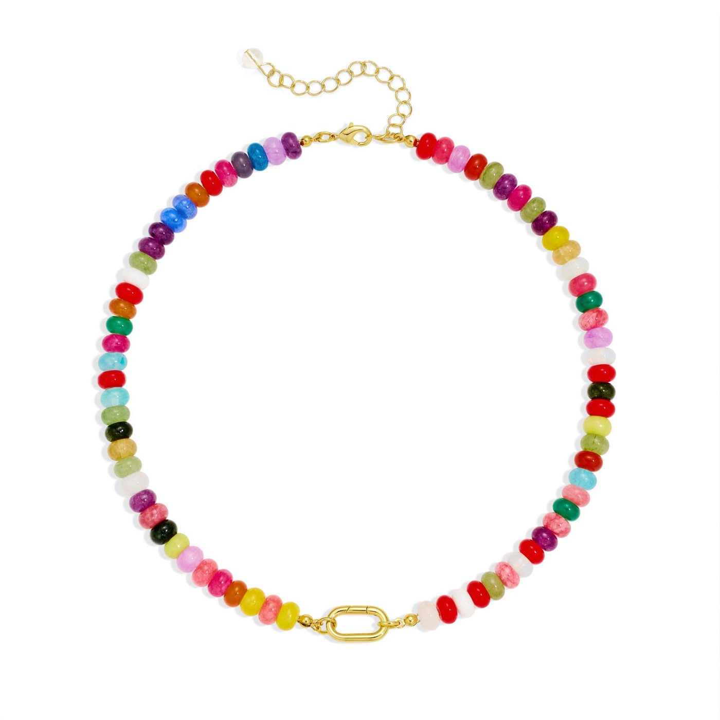 YUJIE Beaded Necklace, Multi Color Beads, color