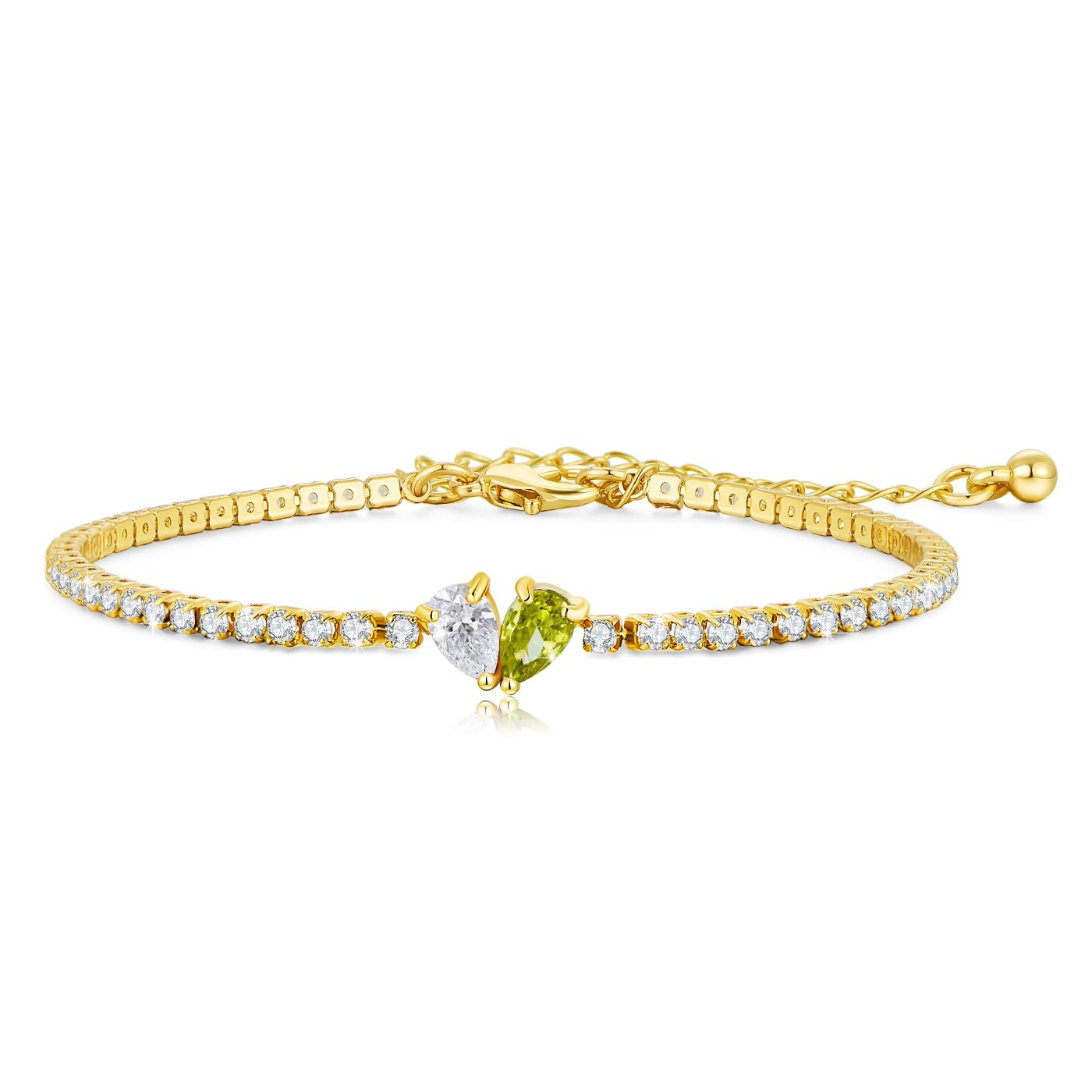 YUJIE Birthstone Bracelet, Peridot, color