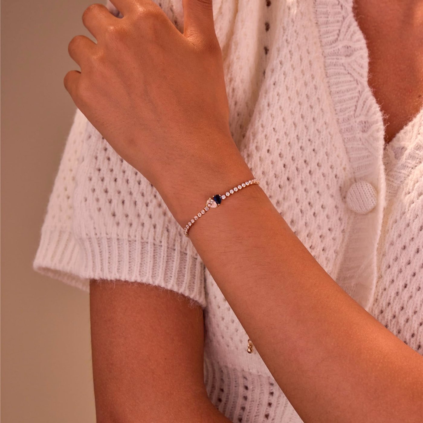 YUJIE Birthstone Bracelet, Sapphire, second view