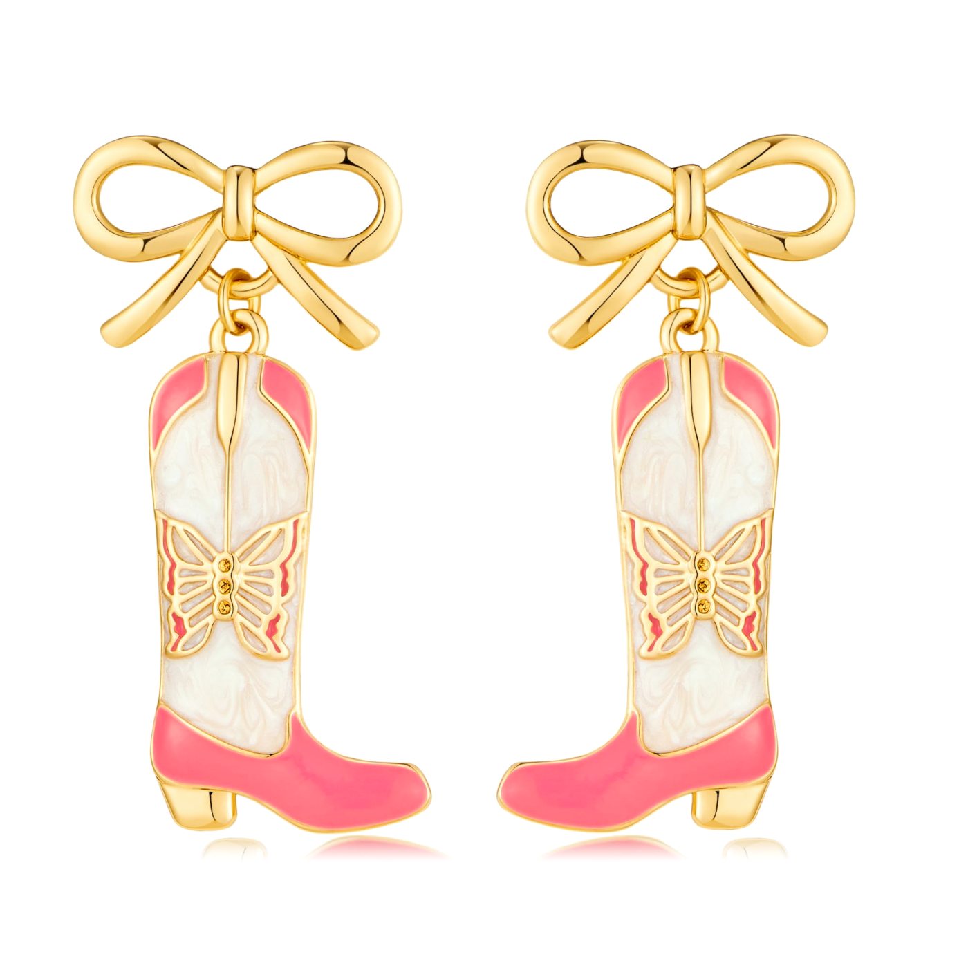 YUJIE Bow Boot Drop Earrings, color