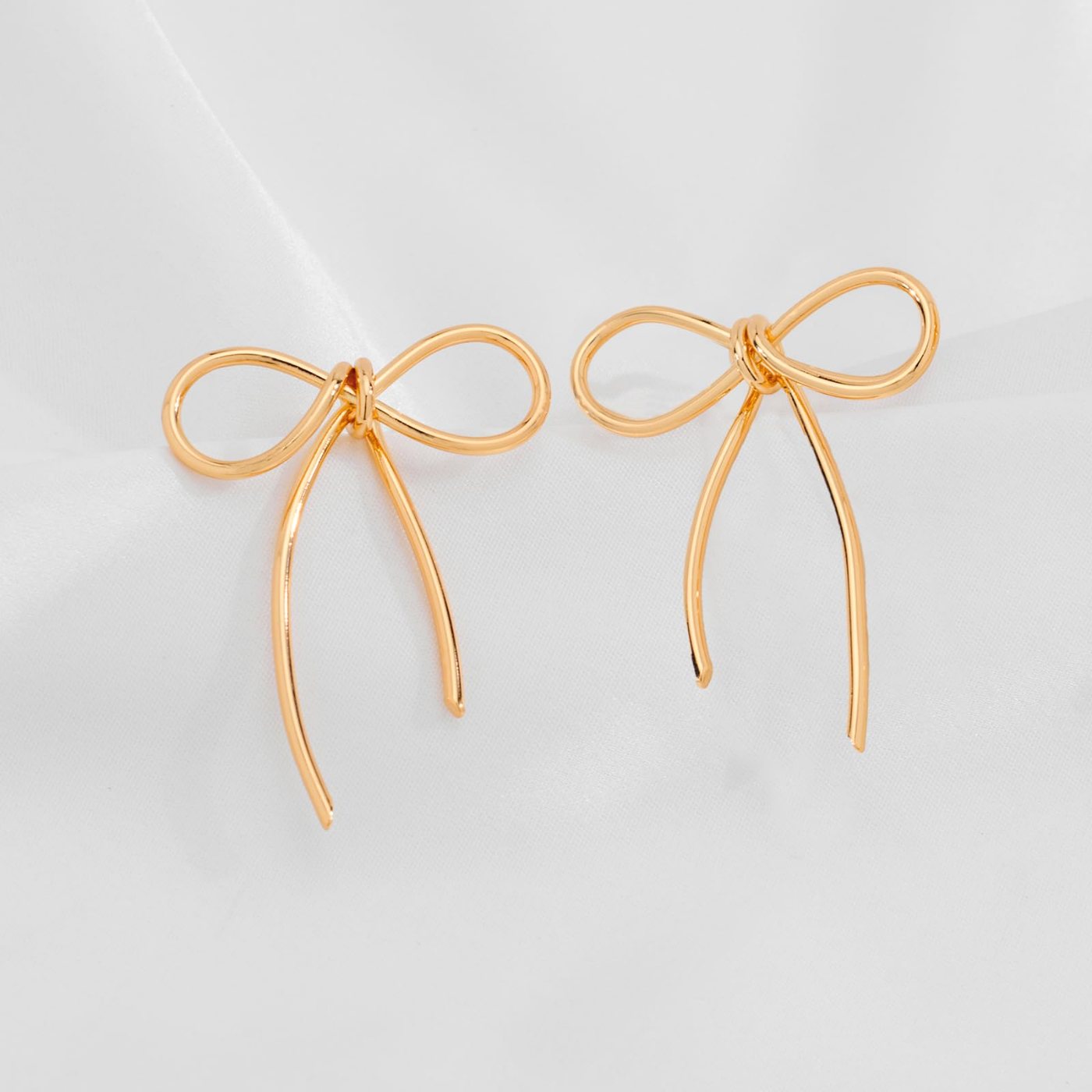 YUJIE Bow Drop Earrings, Wire Bow, view 6