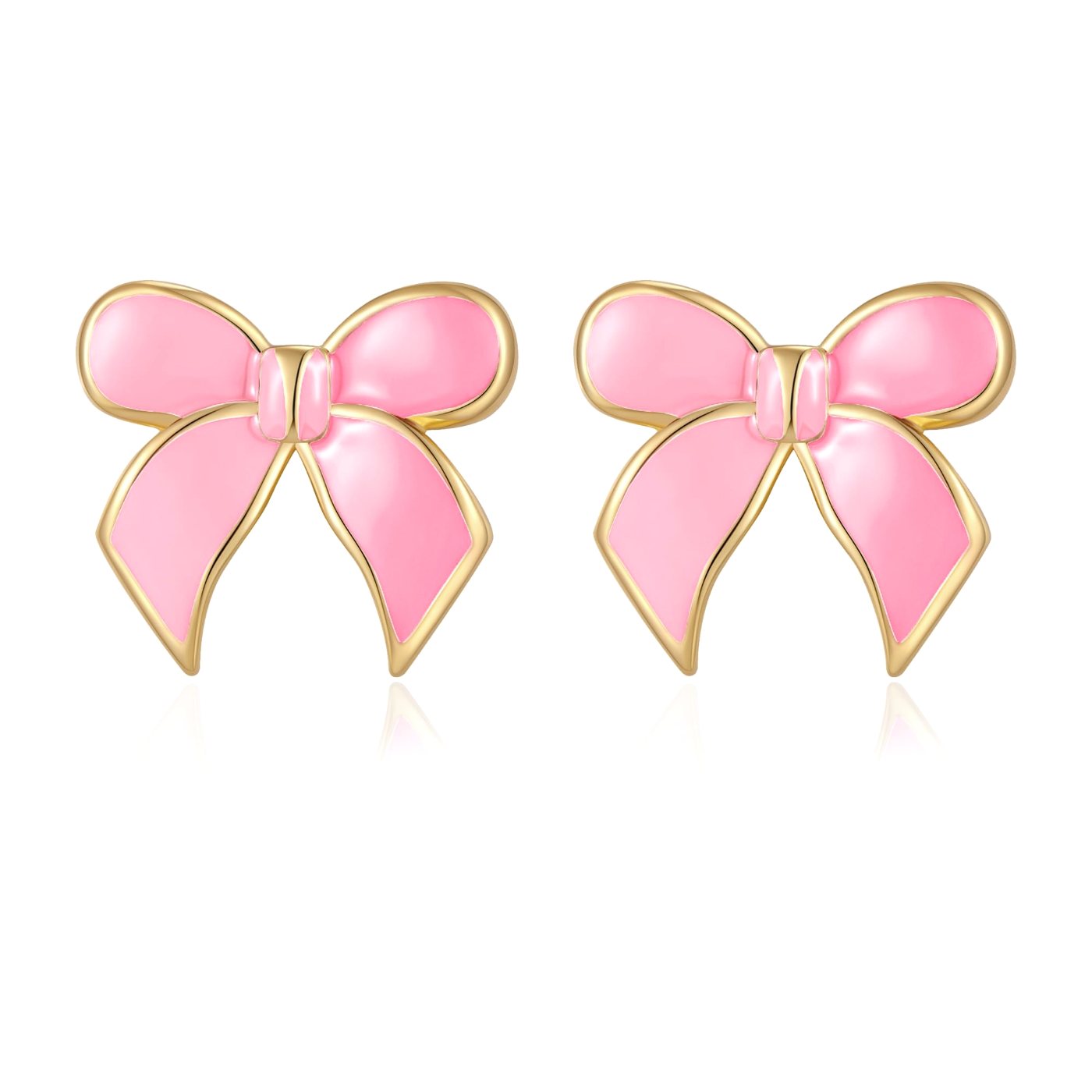 YUJIE Bow Stud Earrings, Light Pink, color