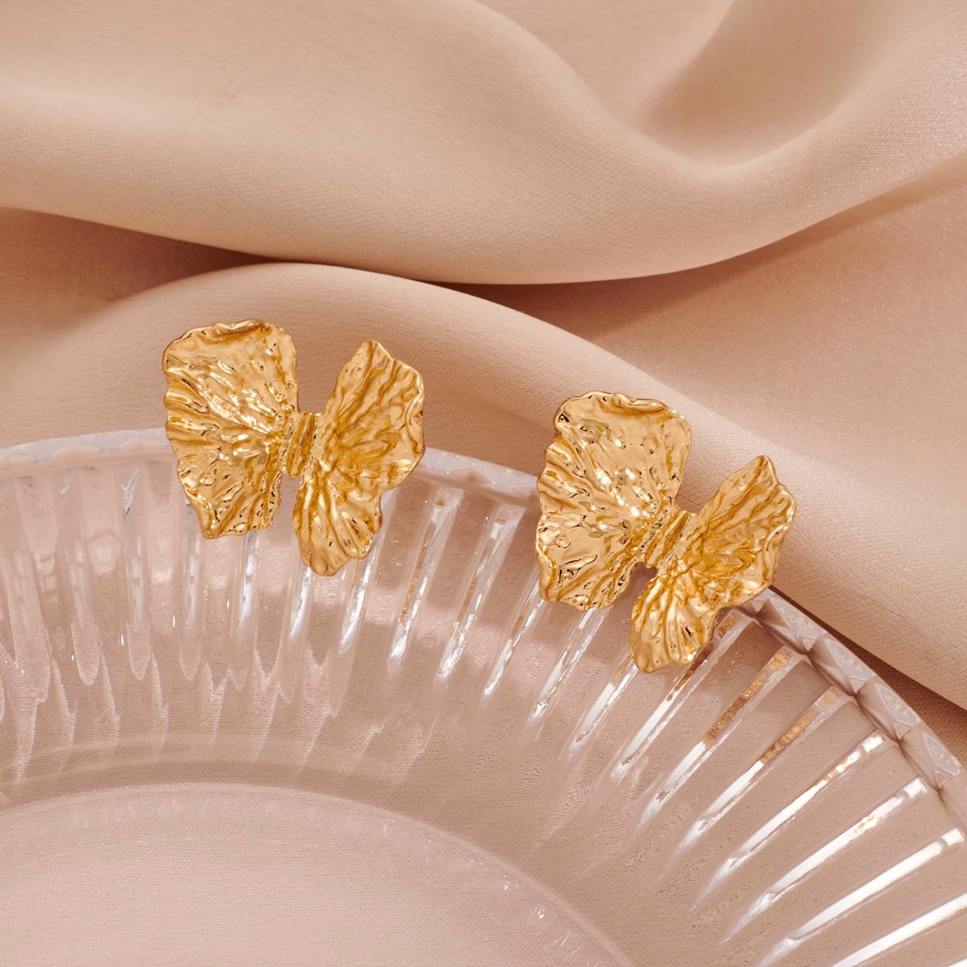 YUJIE Butterfly Stud Earrings, second view