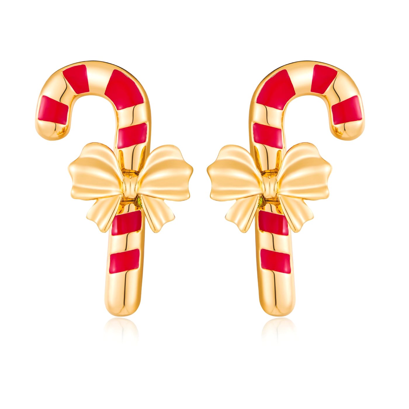 YUJIE Candy Cane Stud Earrings, color