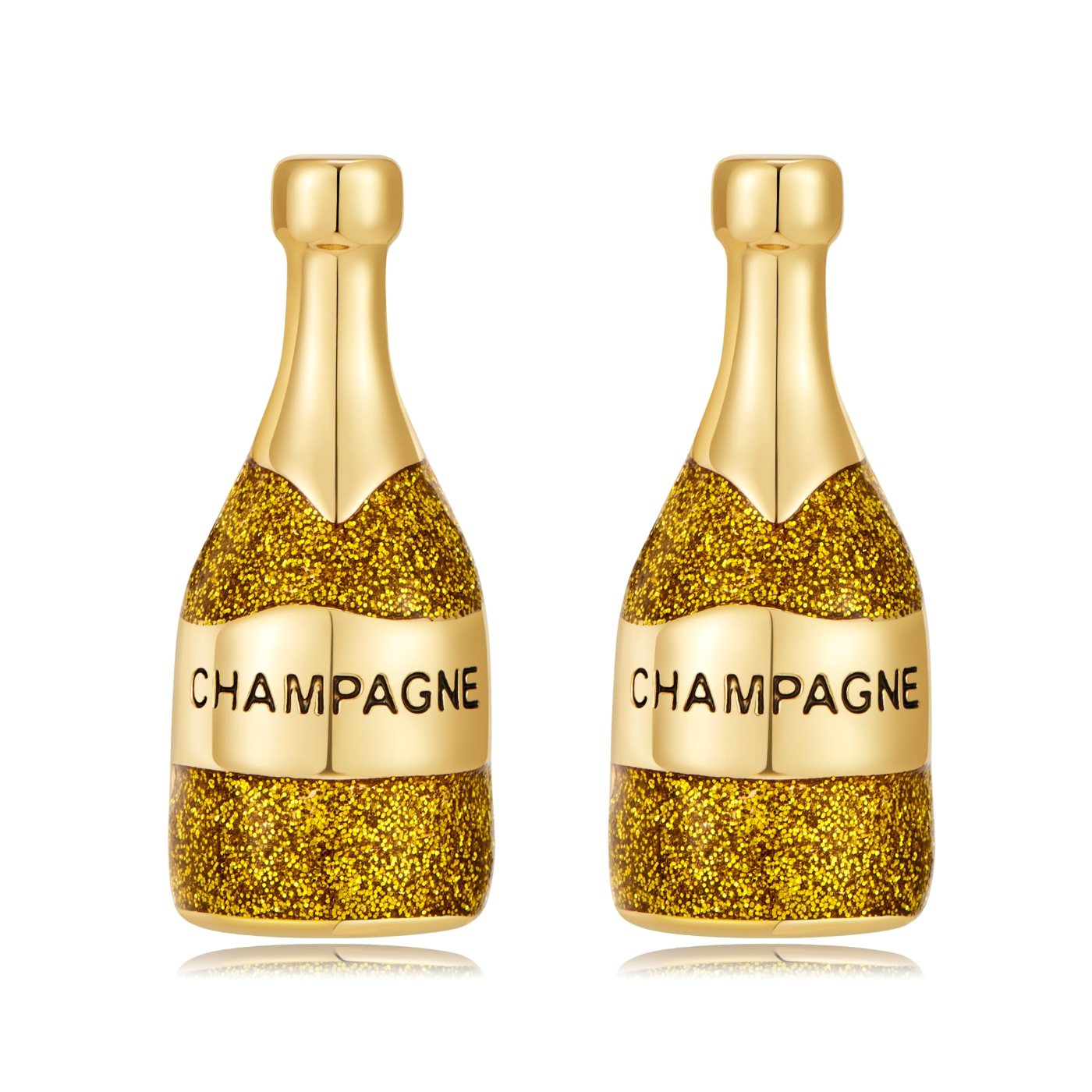 YUJIE Champagne Bottle Stud Earrings, color