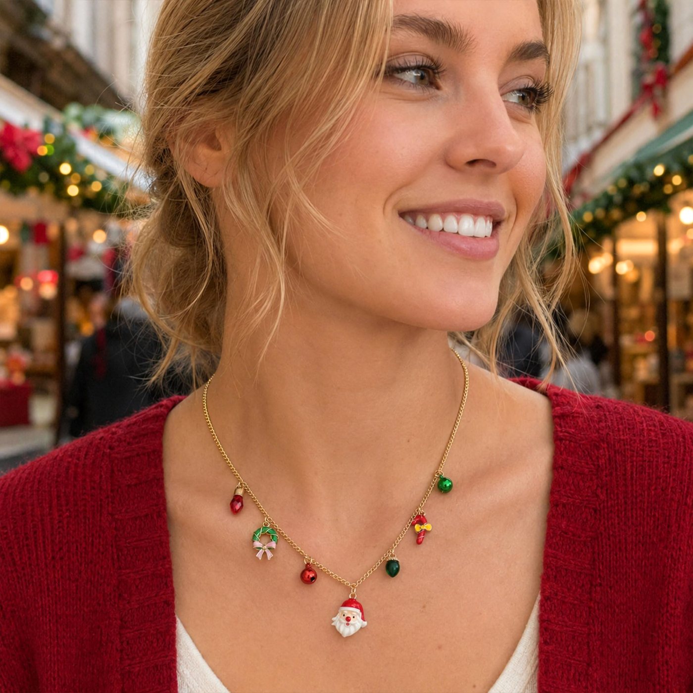 YUJIE Christmas Pendant Necklace, second view