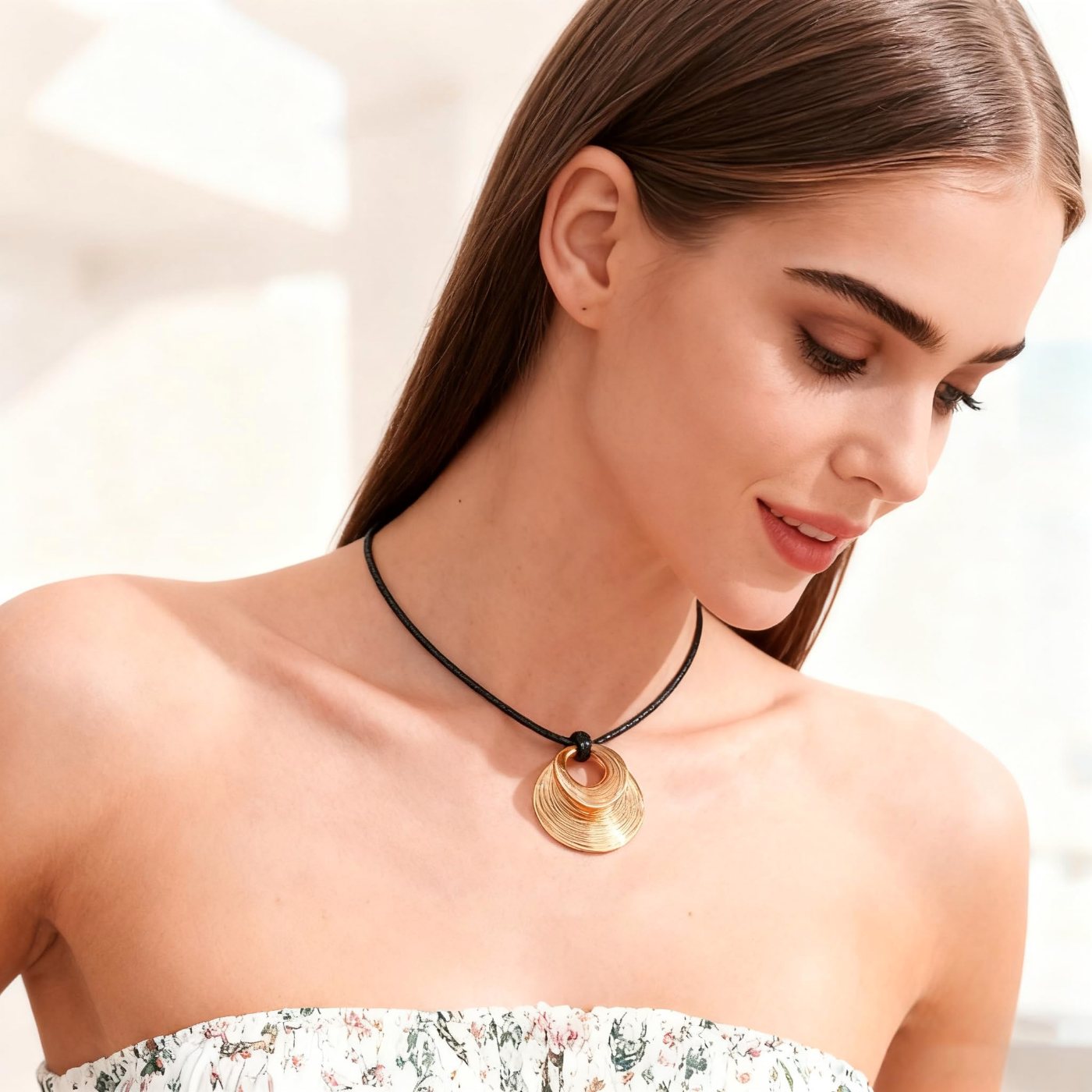 YUJIE Chunky Hoop Earrings, view 6