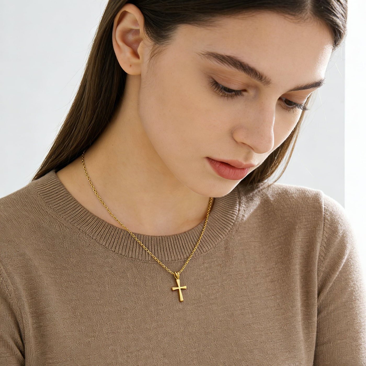 YUJIE Cross Necklace, view 5