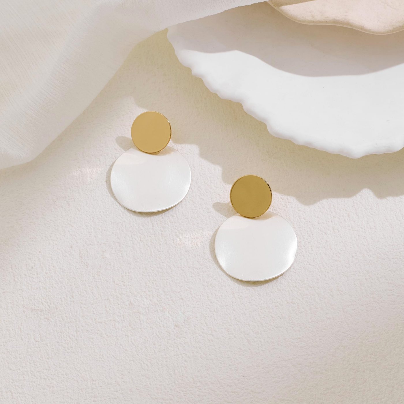 YUJIE Disc Earrings, view 5