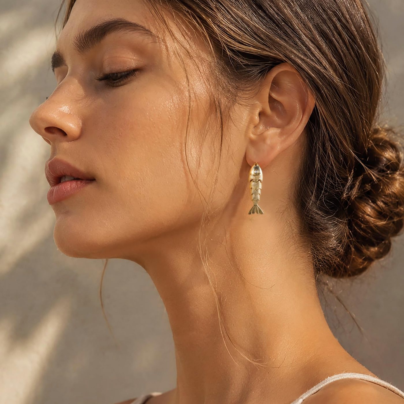 YUJIE Fish Drop Earrings, second view