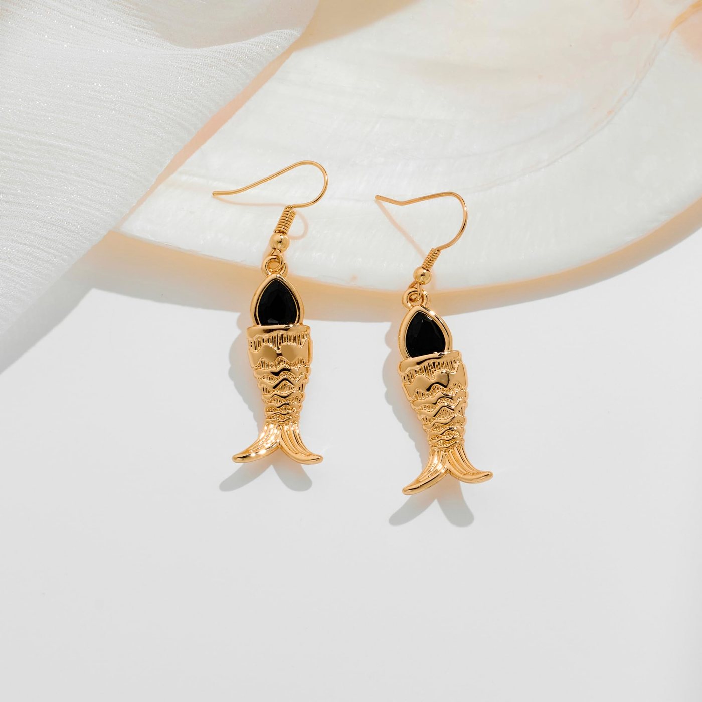 YUJIE Fish Earrings, view 4