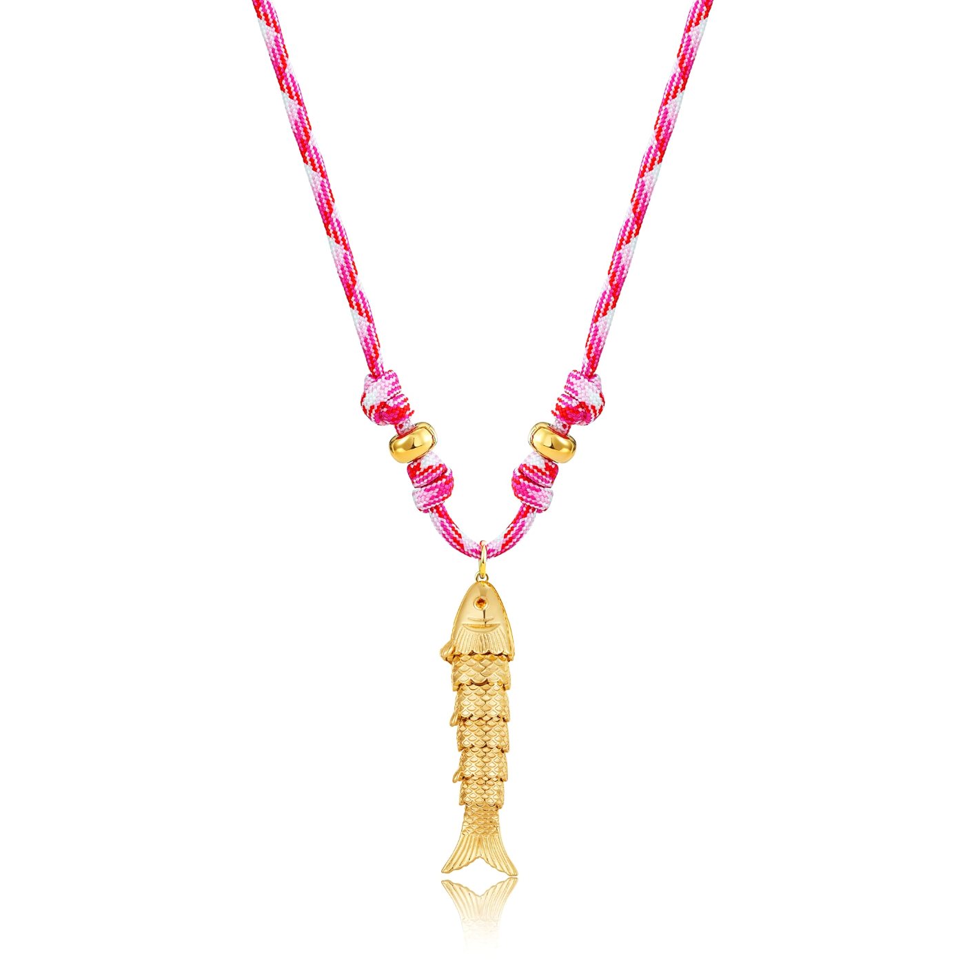 YUJIE Fish Pendant Necklace, Rope Chain, color