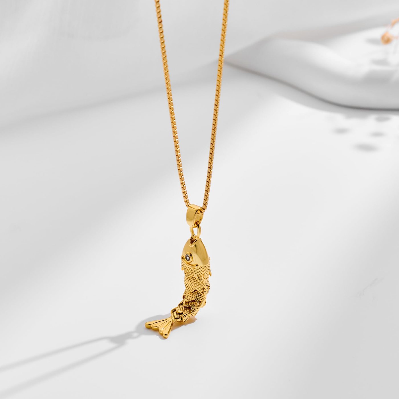 YUJIE Fishbone Pendant Necklace, view 4