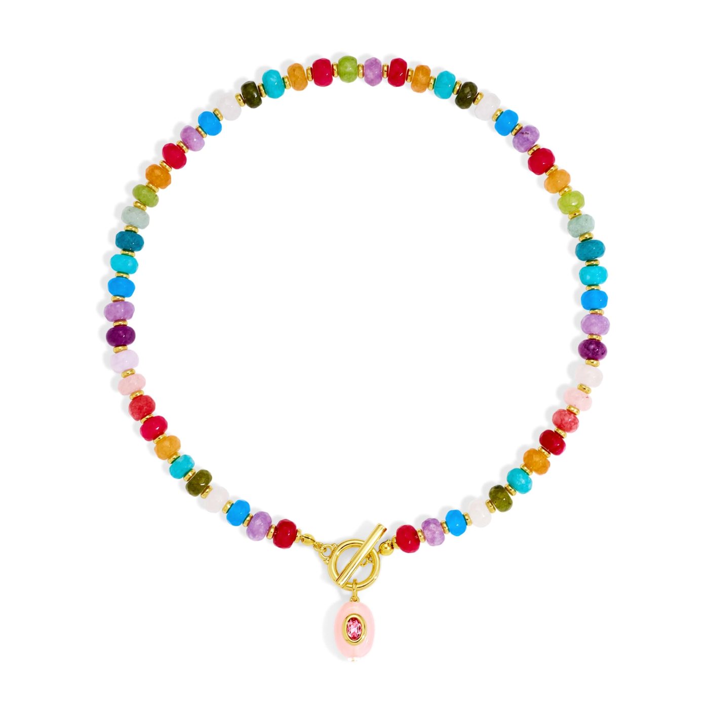 YUJIE Gemstone Pendant Necklace, color