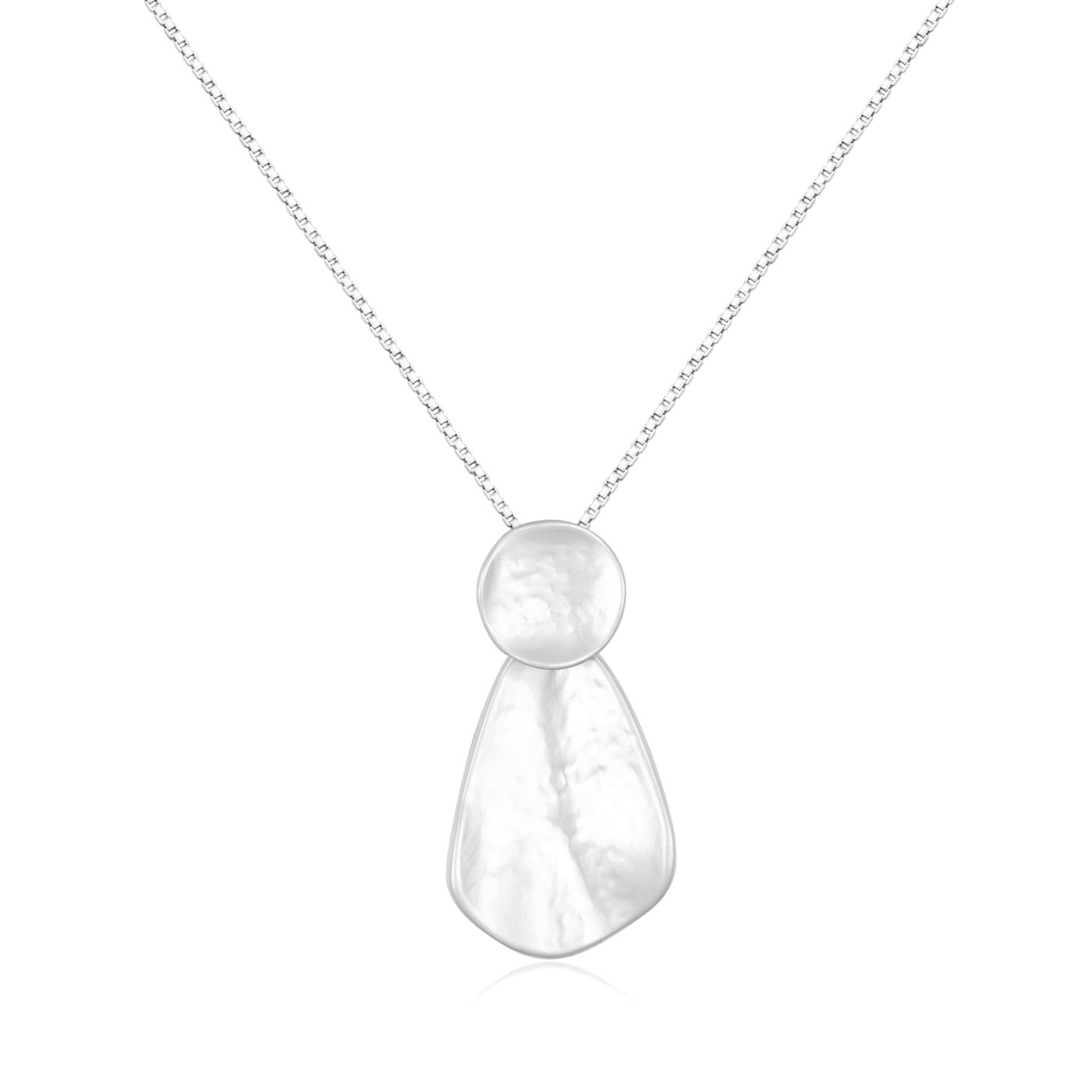 YUJIE Geometric Pendant Necklace, Silver Tone, silver tone