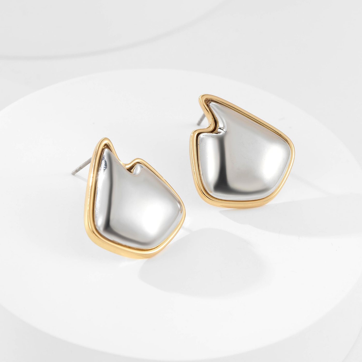YUJIE Geometric Stud Earrings, second view