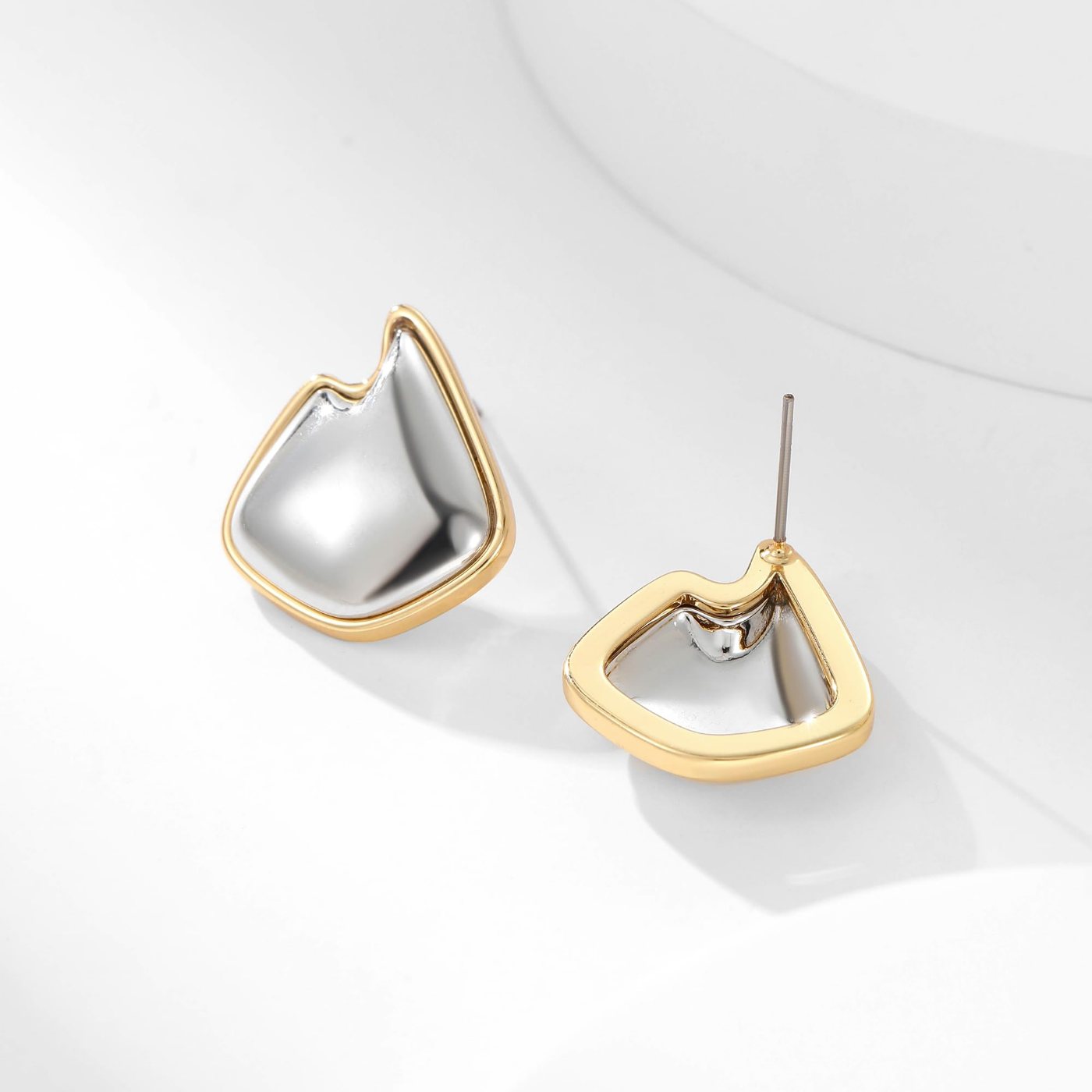 YUJIE Geometric Stud Earrings, view 3