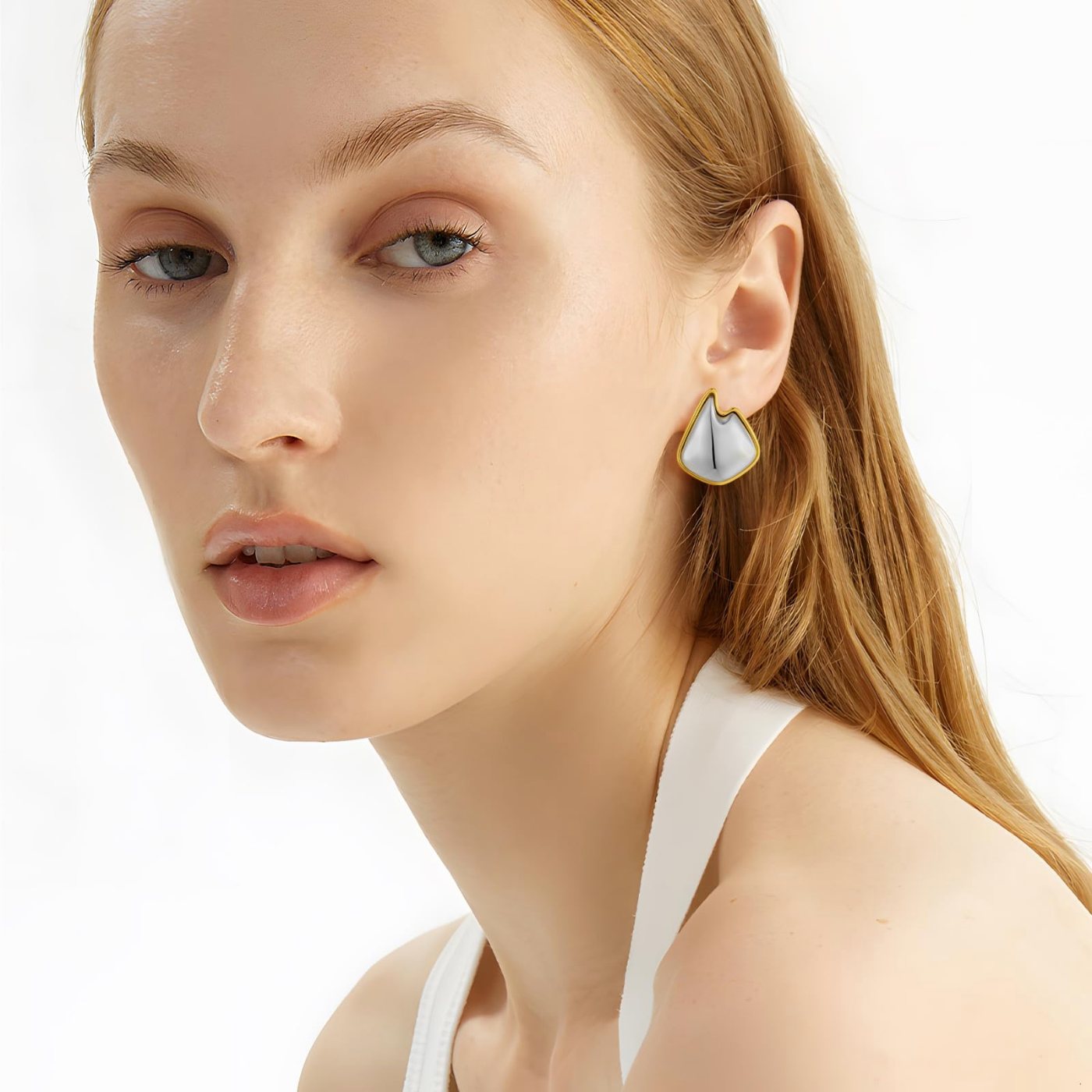 YUJIE Geometric Stud Earrings, view 6