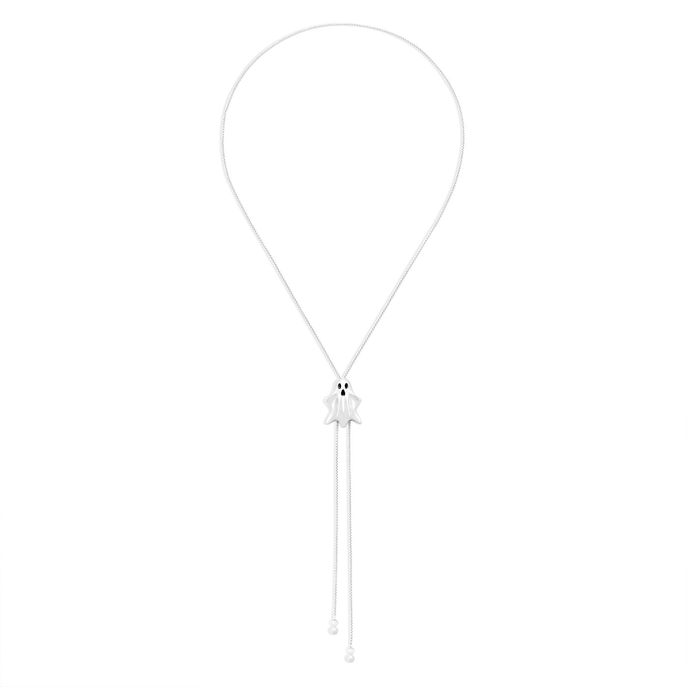 YUJIE Ghost Lariat, Silver Tone, silver tone