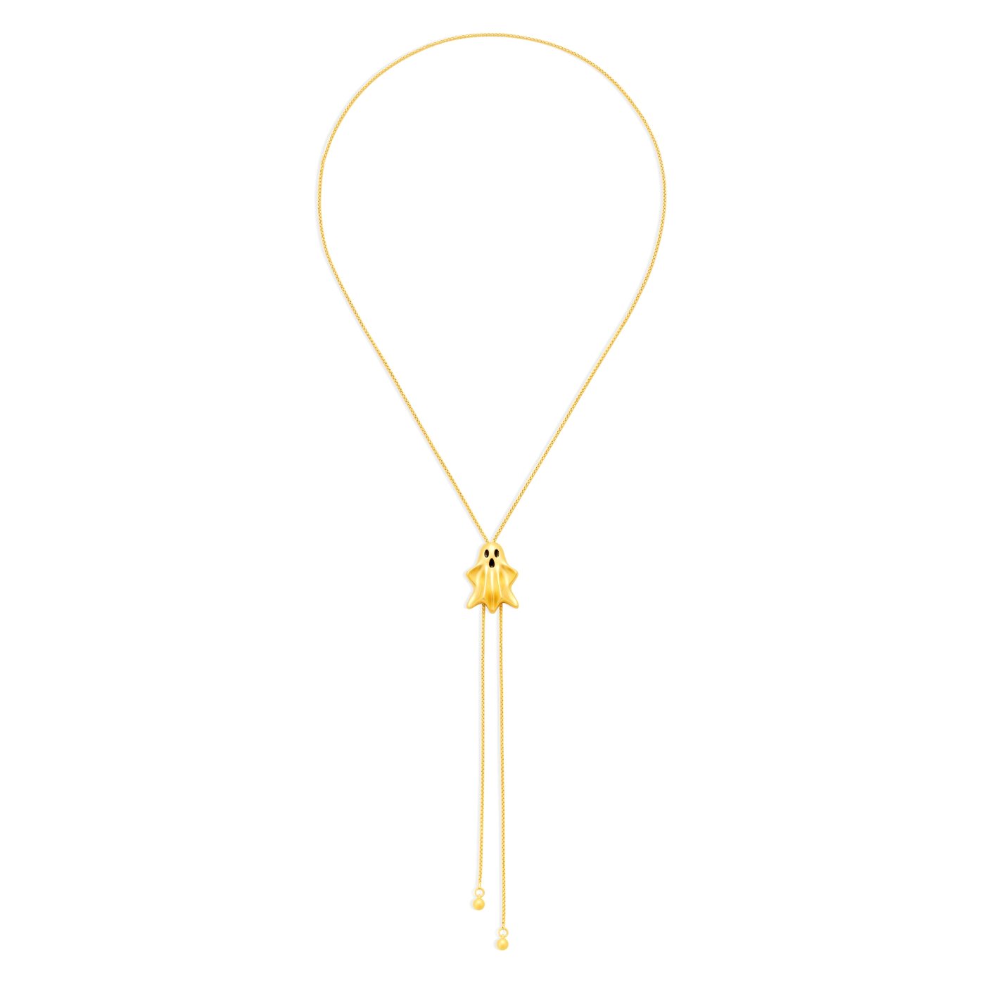 YUJIE Ghost Lariat, Gold Tone, gold tone