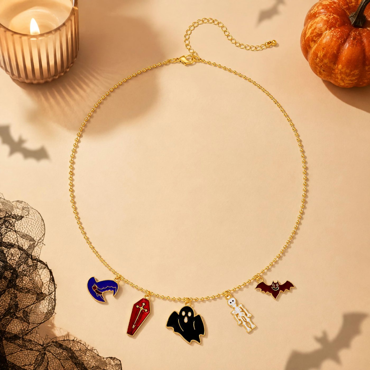 YUJIE Halloween Charm Necklace, view 5