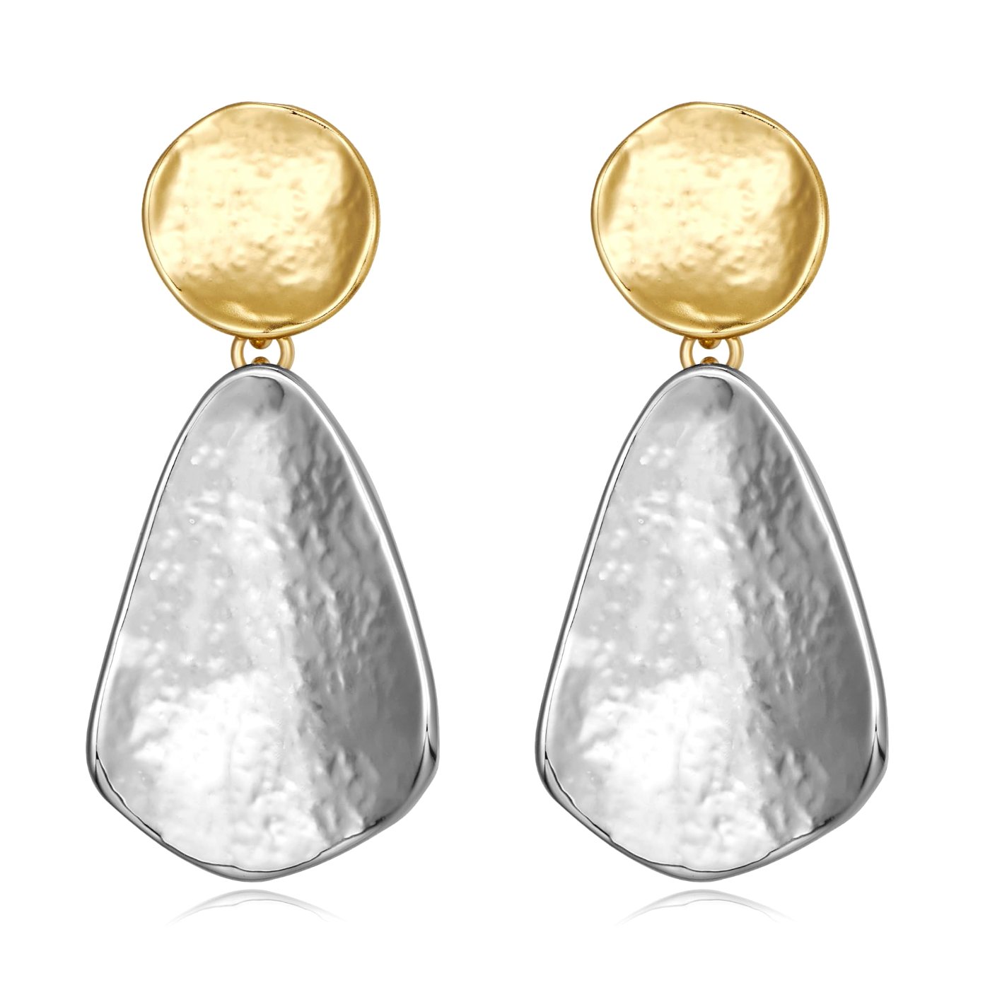 YUJIE Hammered Drop Earrings, Hammered Drop, second view