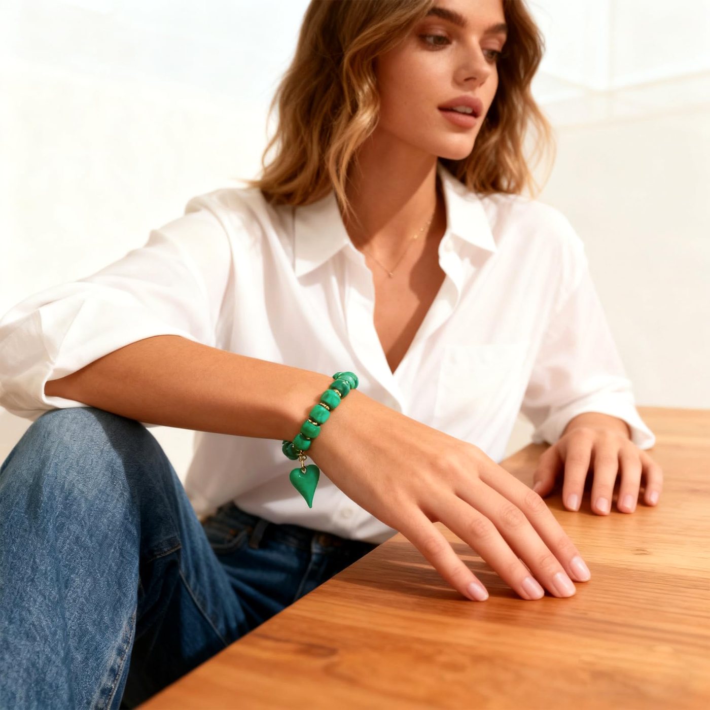 YUJIE Heart Bracelet, view 3