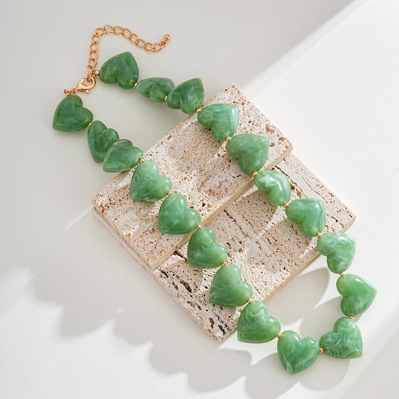 YUJIE Heart Choker, Green, second view