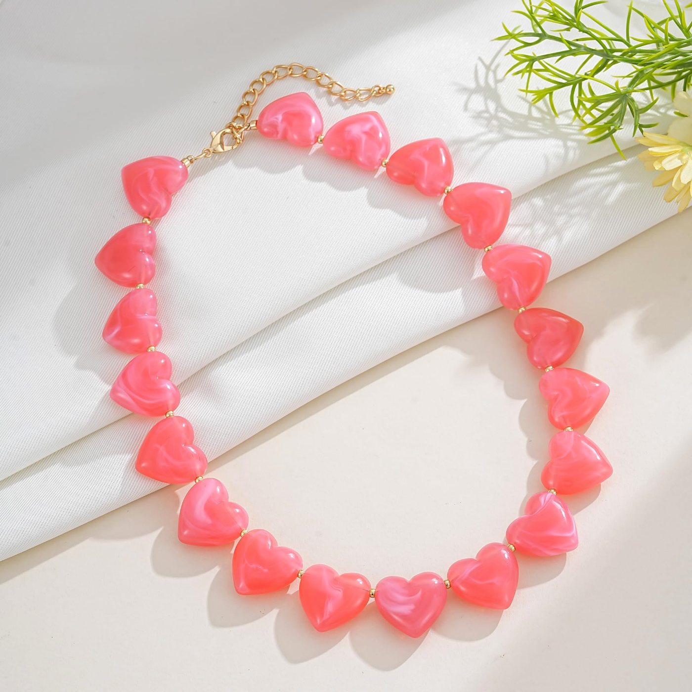 YUJIE Heart Choker, Light Pink, second view