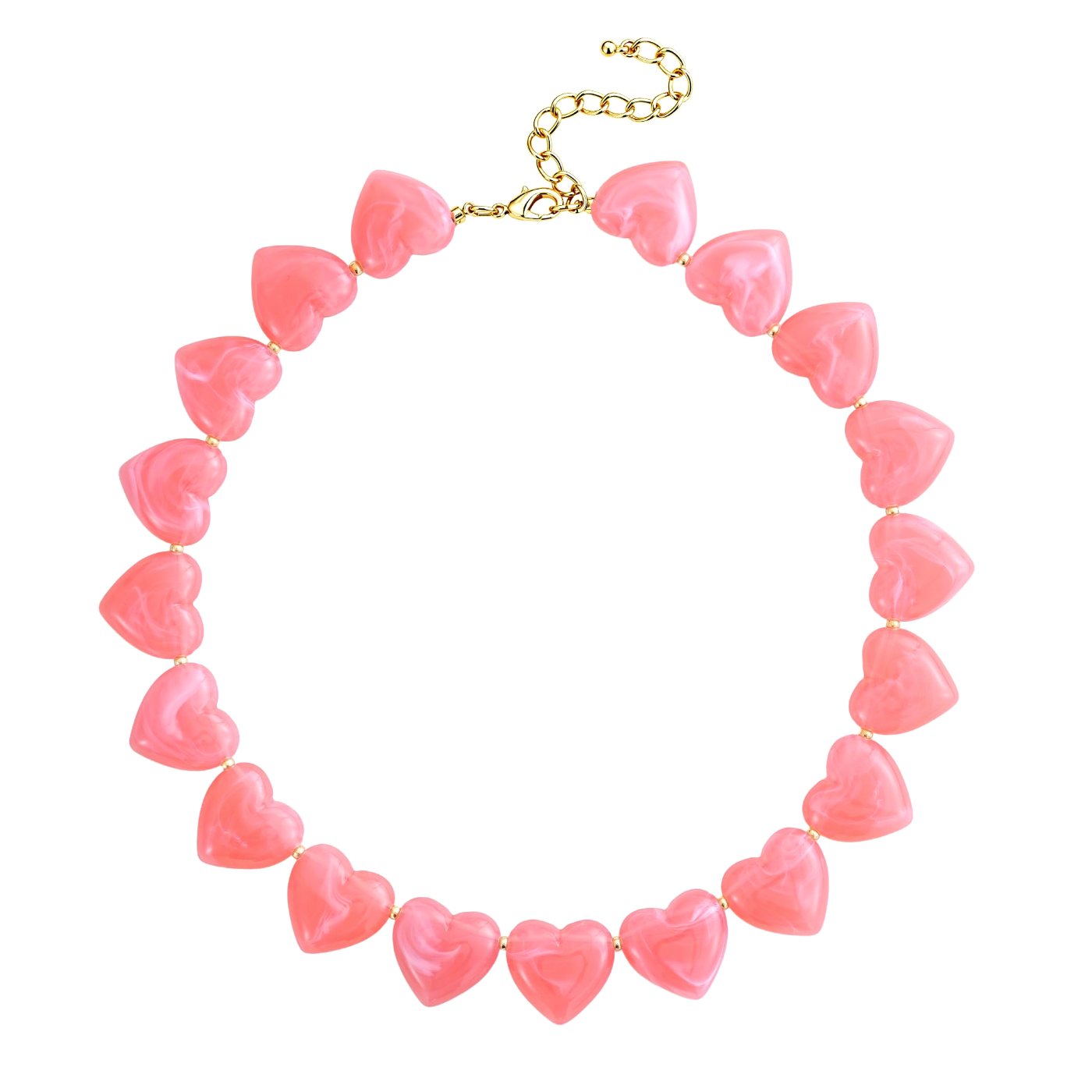 YUJIE Heart Choker, Light Pink, color