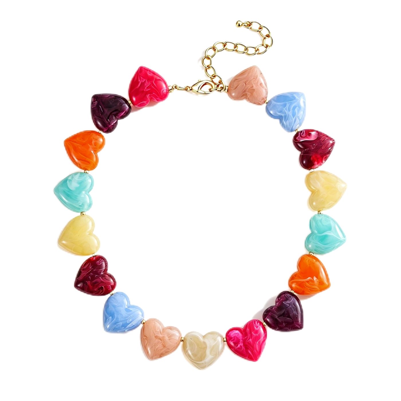 YUJIE Heart Choker, Multicolour, color