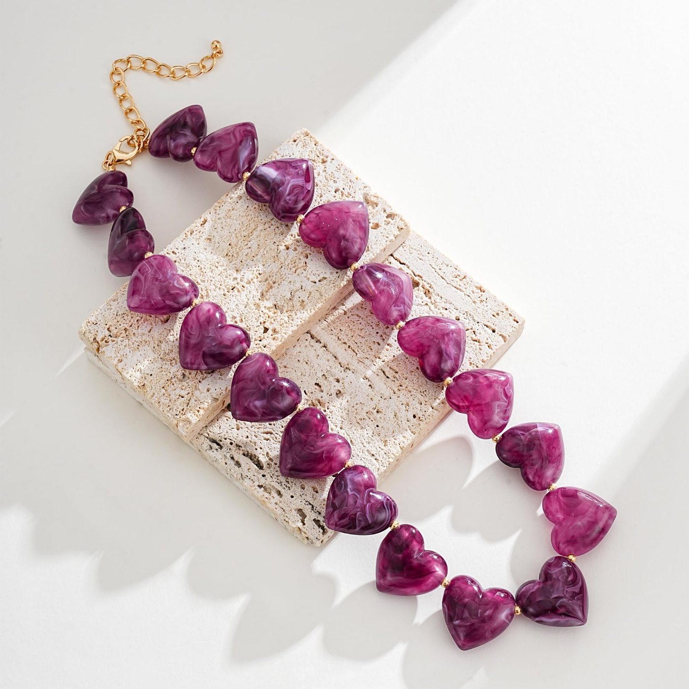 YUJIE Heart Choker, Purple, second view