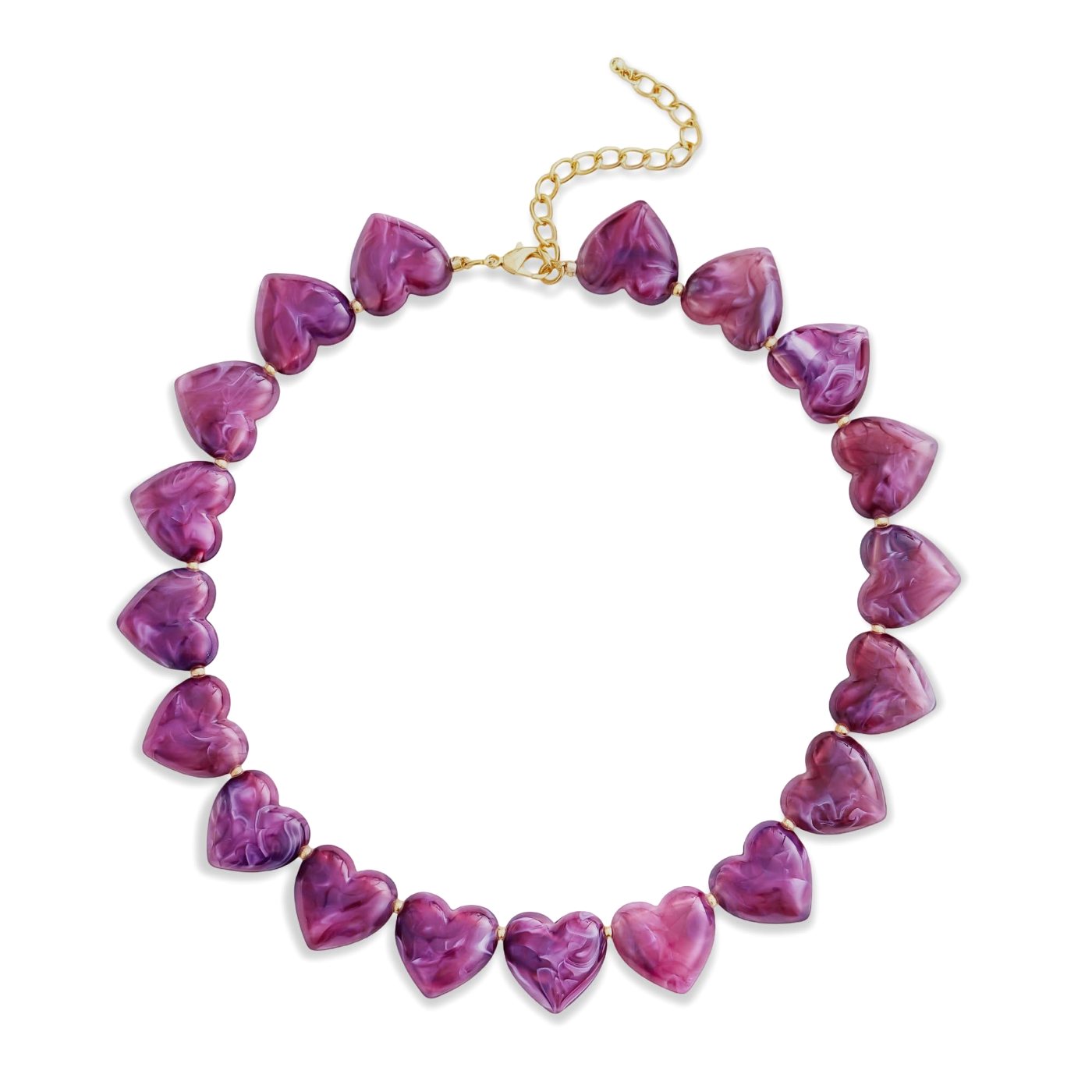 YUJIE Heart Choker, Purple, color
