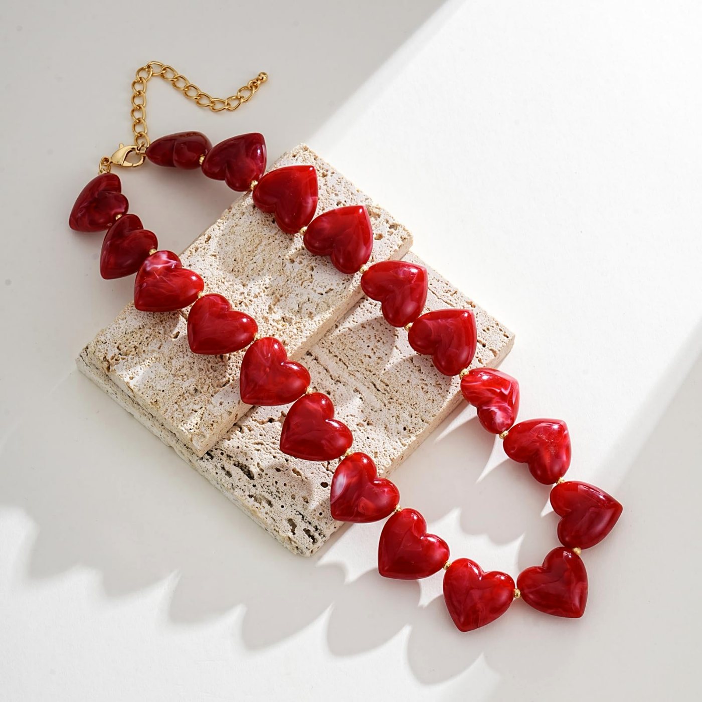 YUJIE Heart Choker, Red, second view