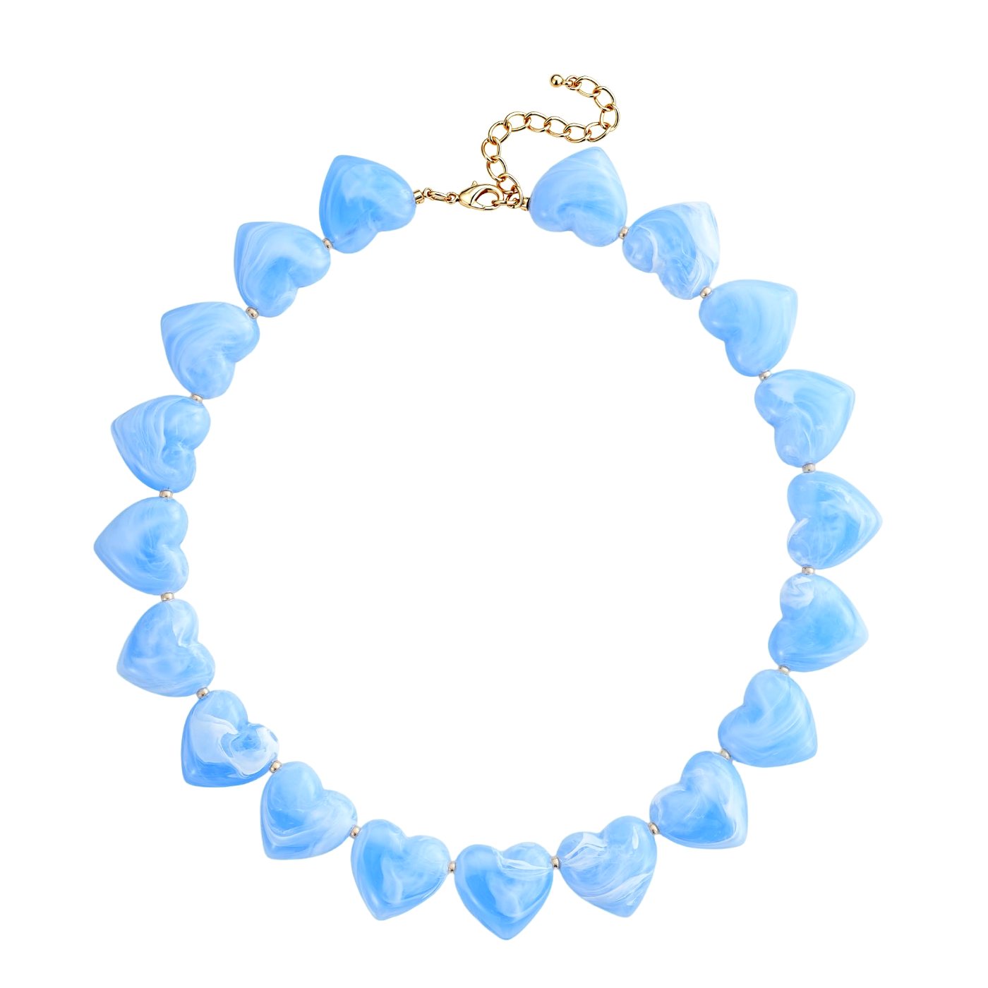YUJIE Heart Choker, Sky Blue, color
