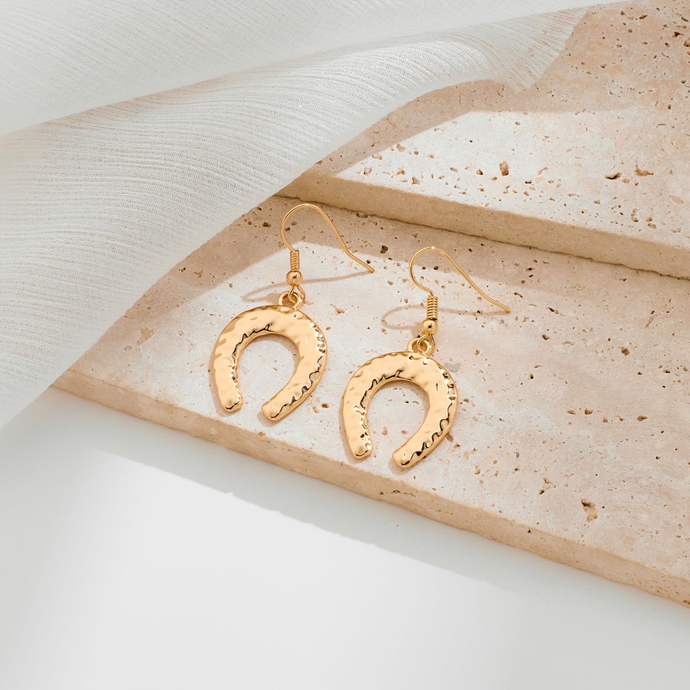 YUJIE Horseshoe Drop Earrings, view 5