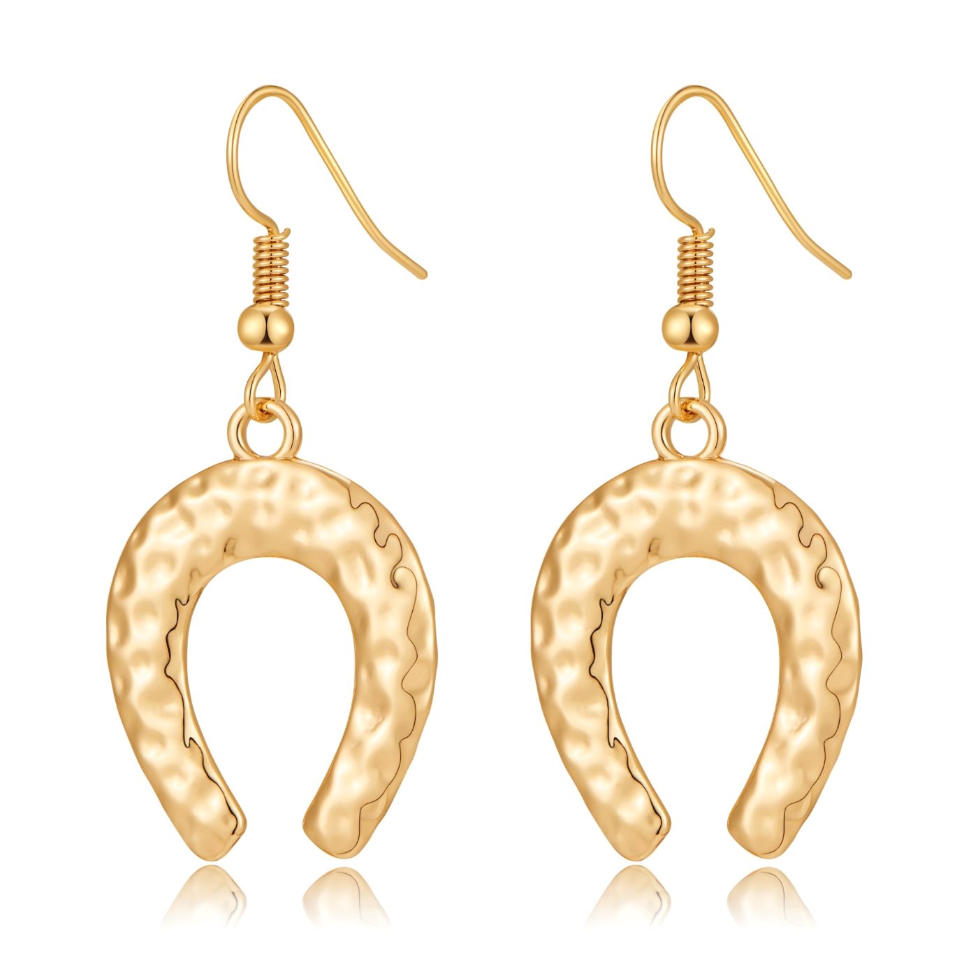 YUJIE Horseshoe Drop Earrings, gold tone