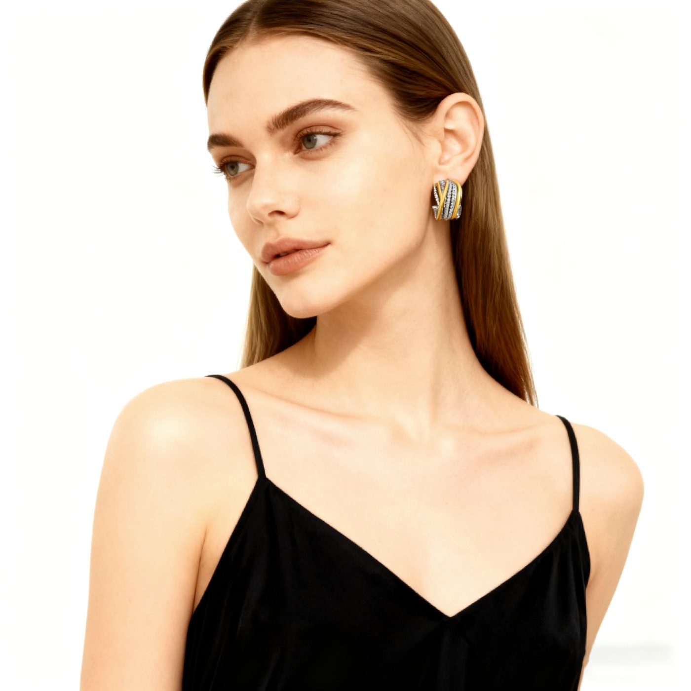 YUJIE Intertwined Hoops, view 3