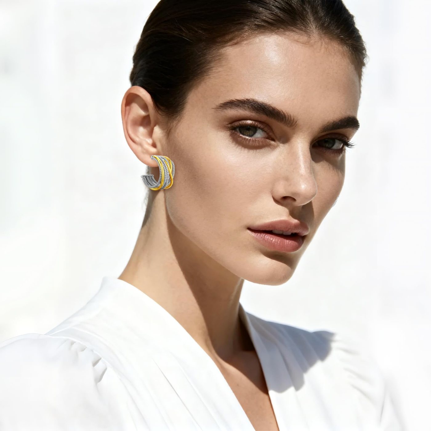 YUJIE Intertwined Hoops, view 4