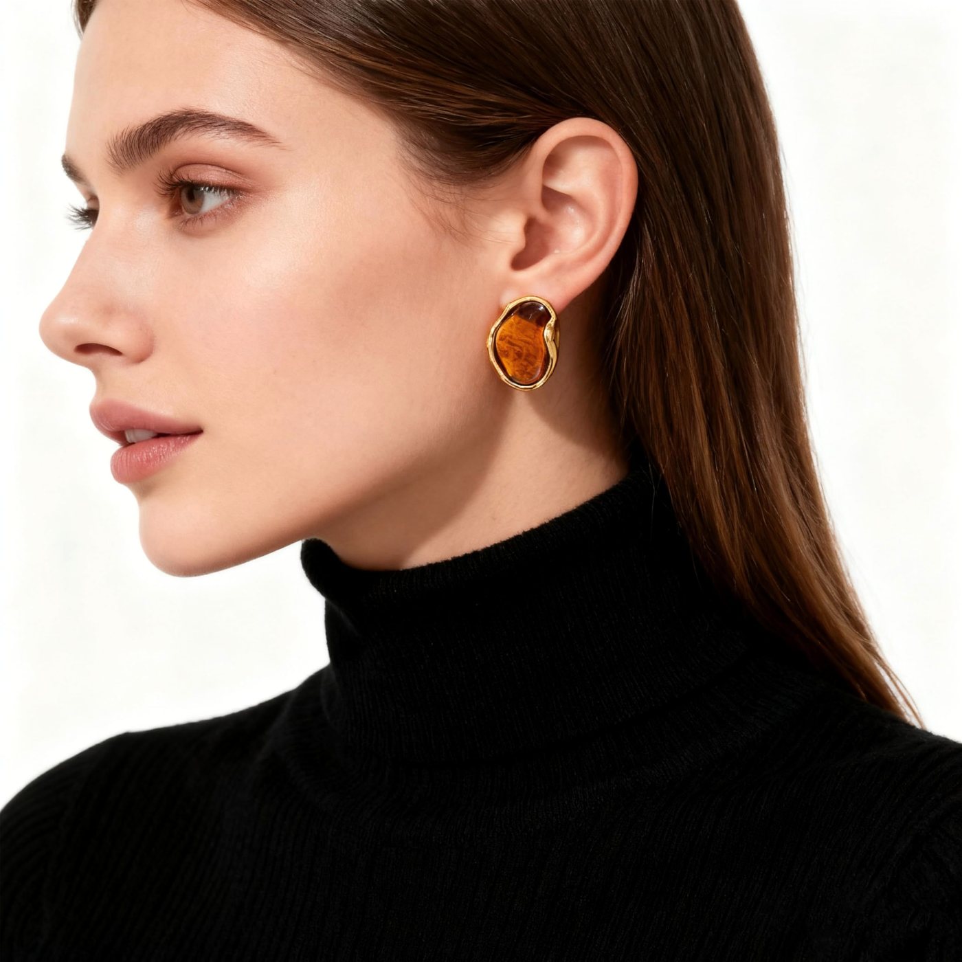 YUJIE Irregular Stud Earrings, view 3