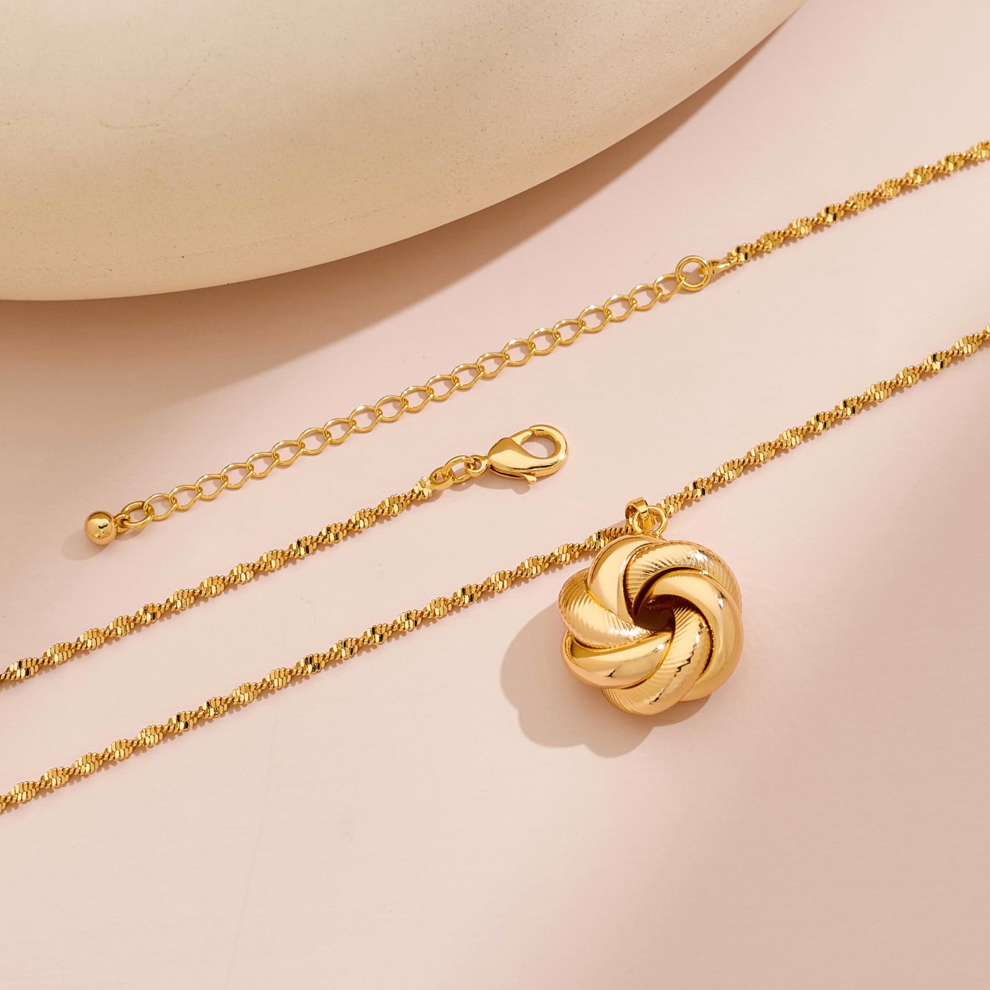 YUJIE Knot Pendant Necklace, second view