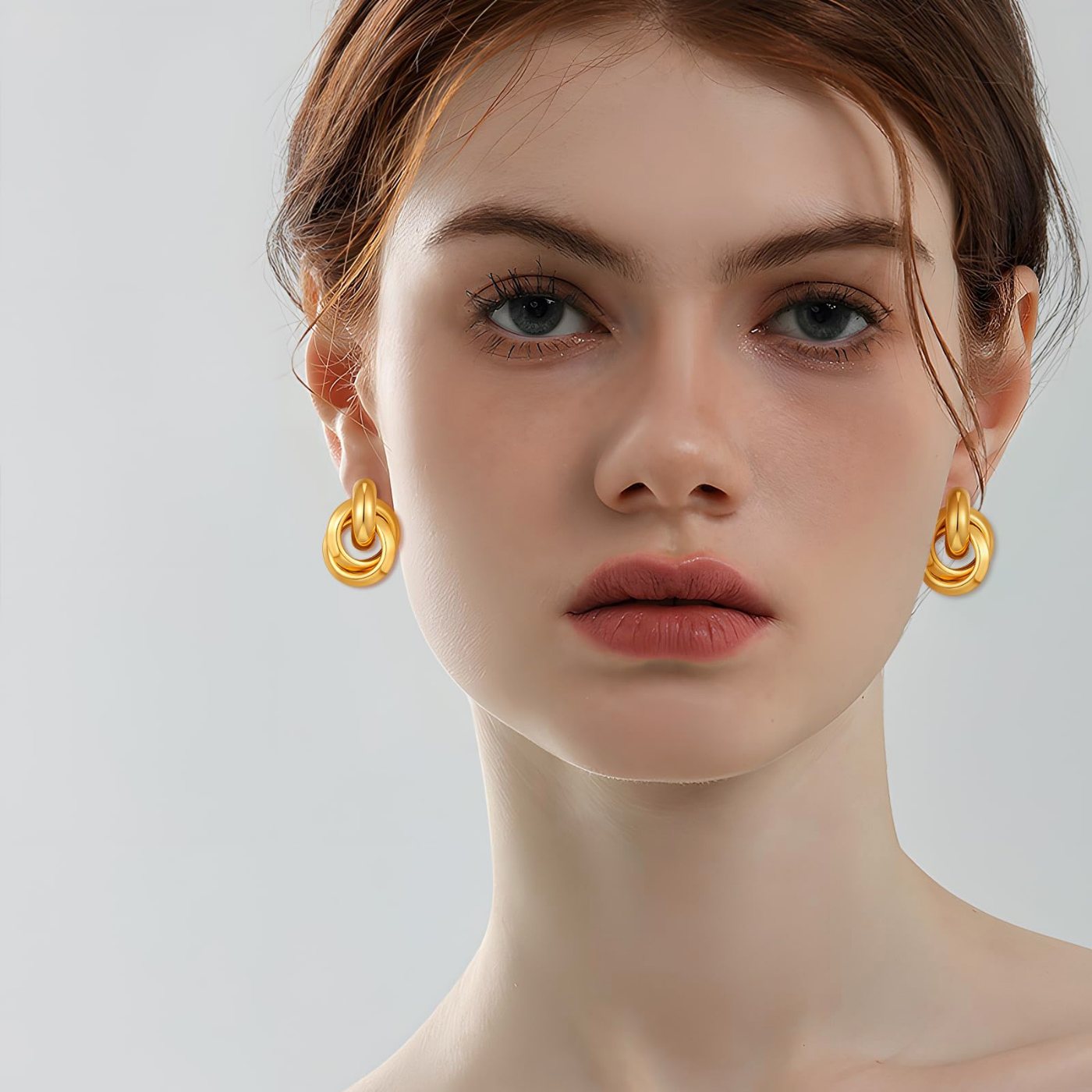 YUJIE Knot Stud Earrings, view 3