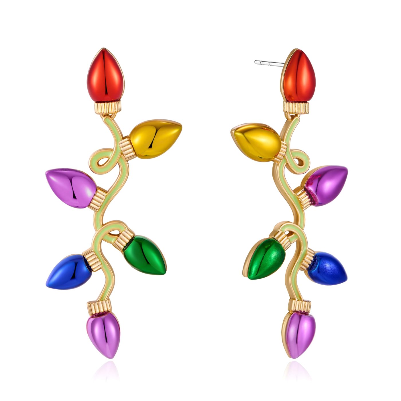 YUJIE Light Bulb Drop Earrings, Multi Colored, color
