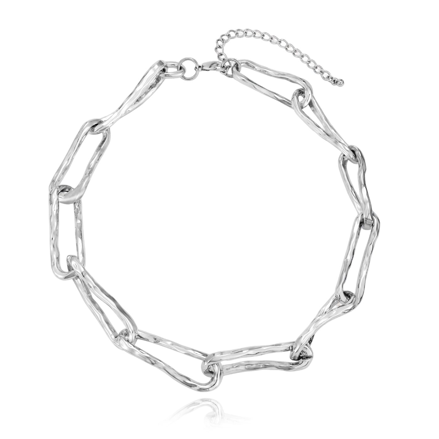YUJIE Link Choker, silver tone